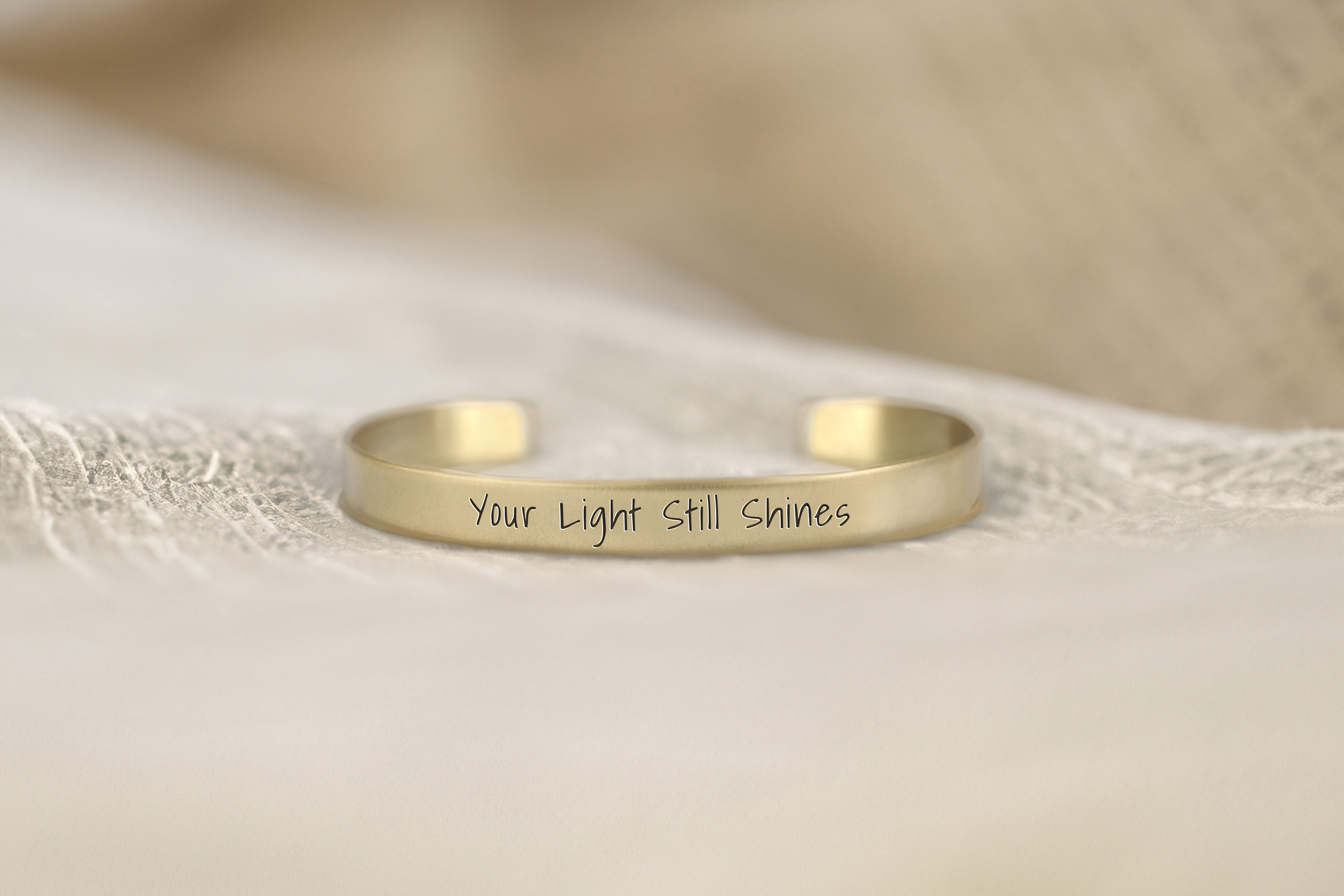 Memorial Text Engraved Bracelet