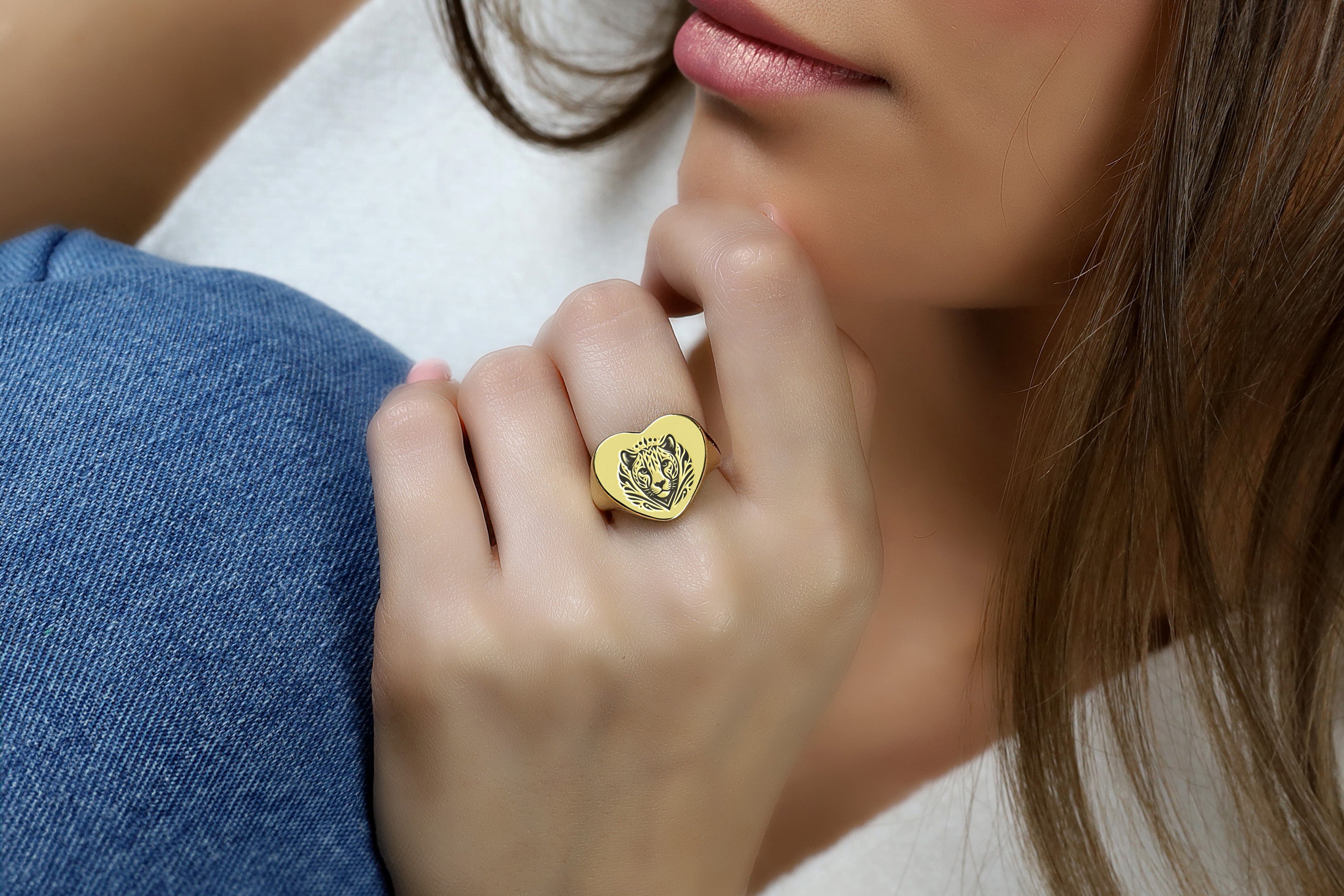 Luxe Tiger Gold Statement Ring