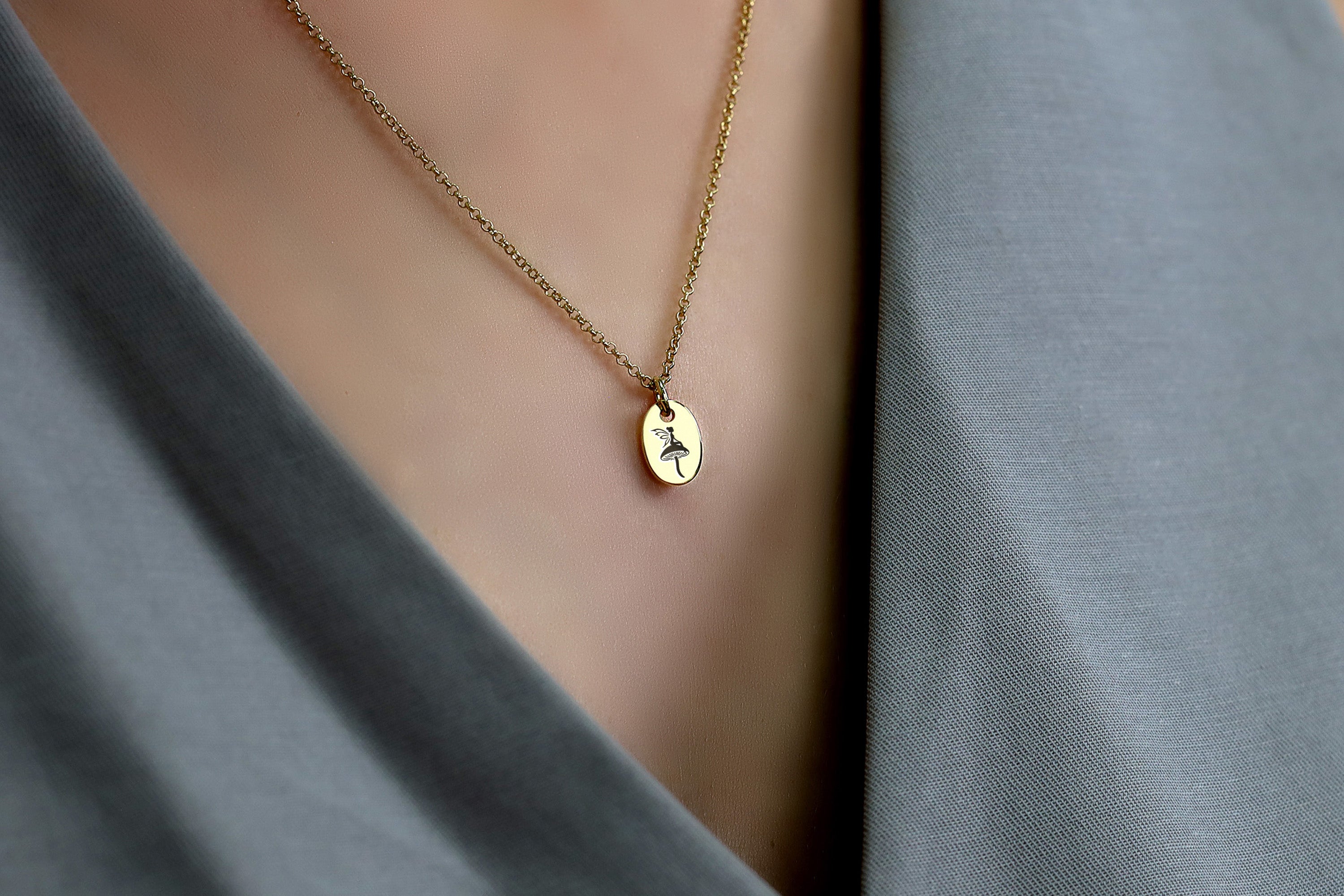 14k Gold Fairy Necklace