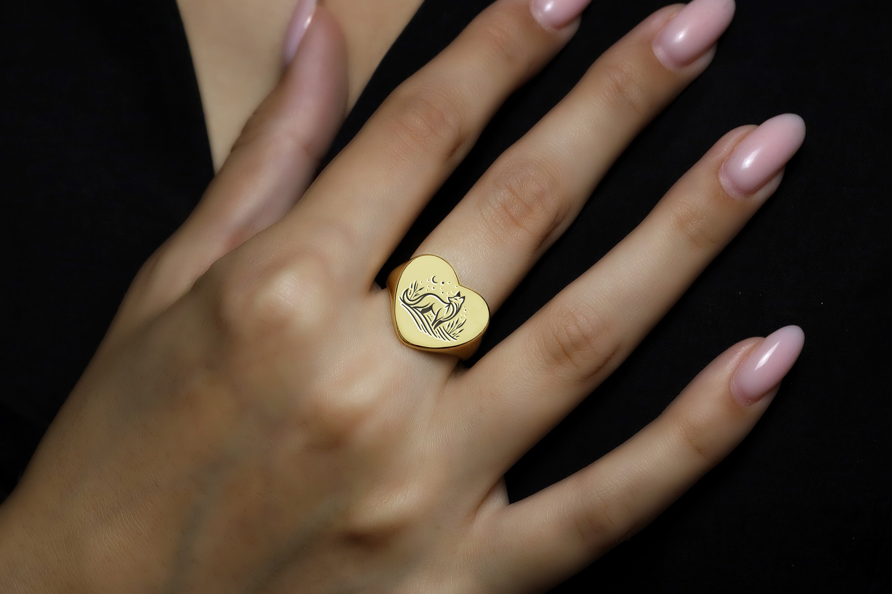 Spiritual Fox Signet Ring