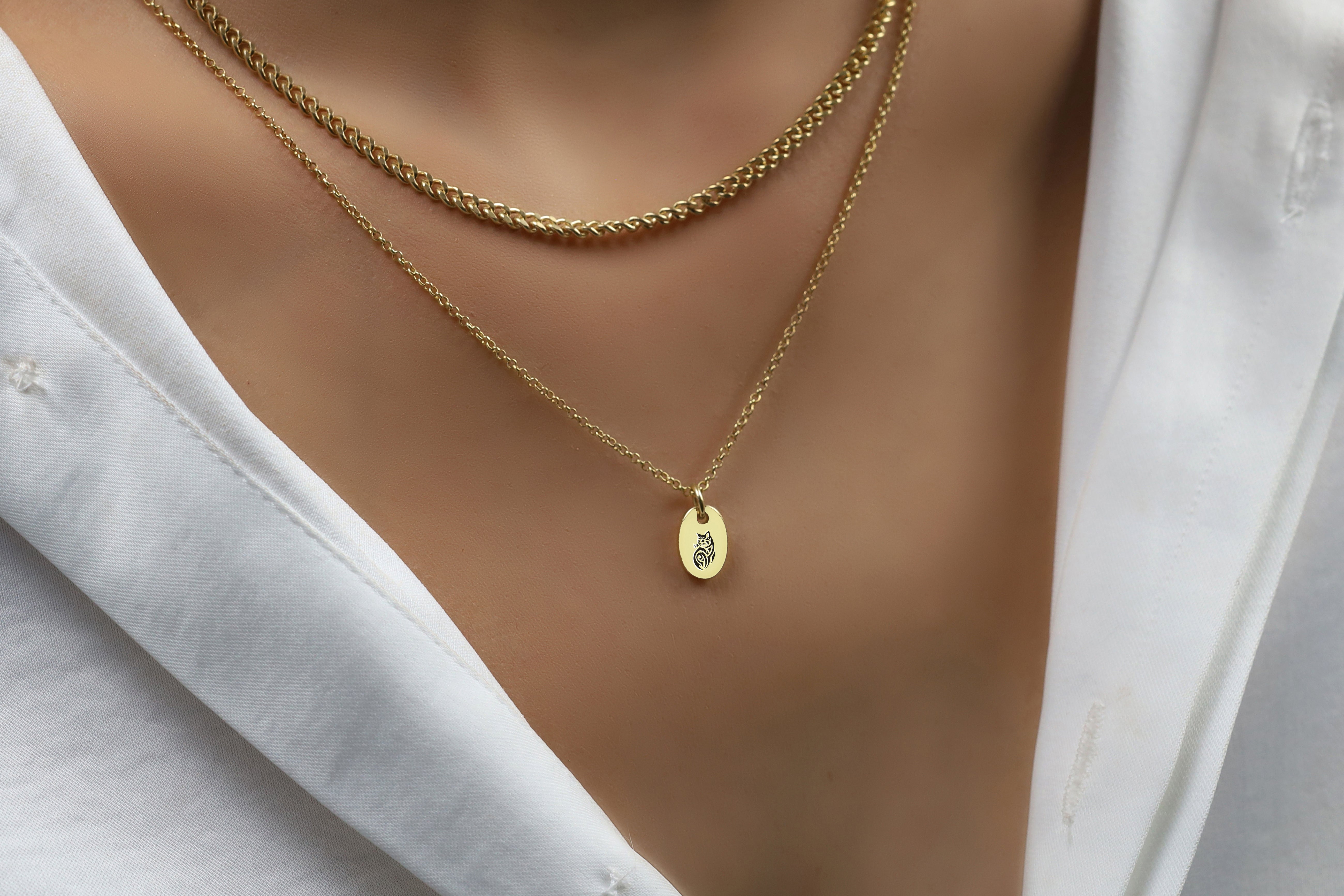 Cute Cat Signet Necklace