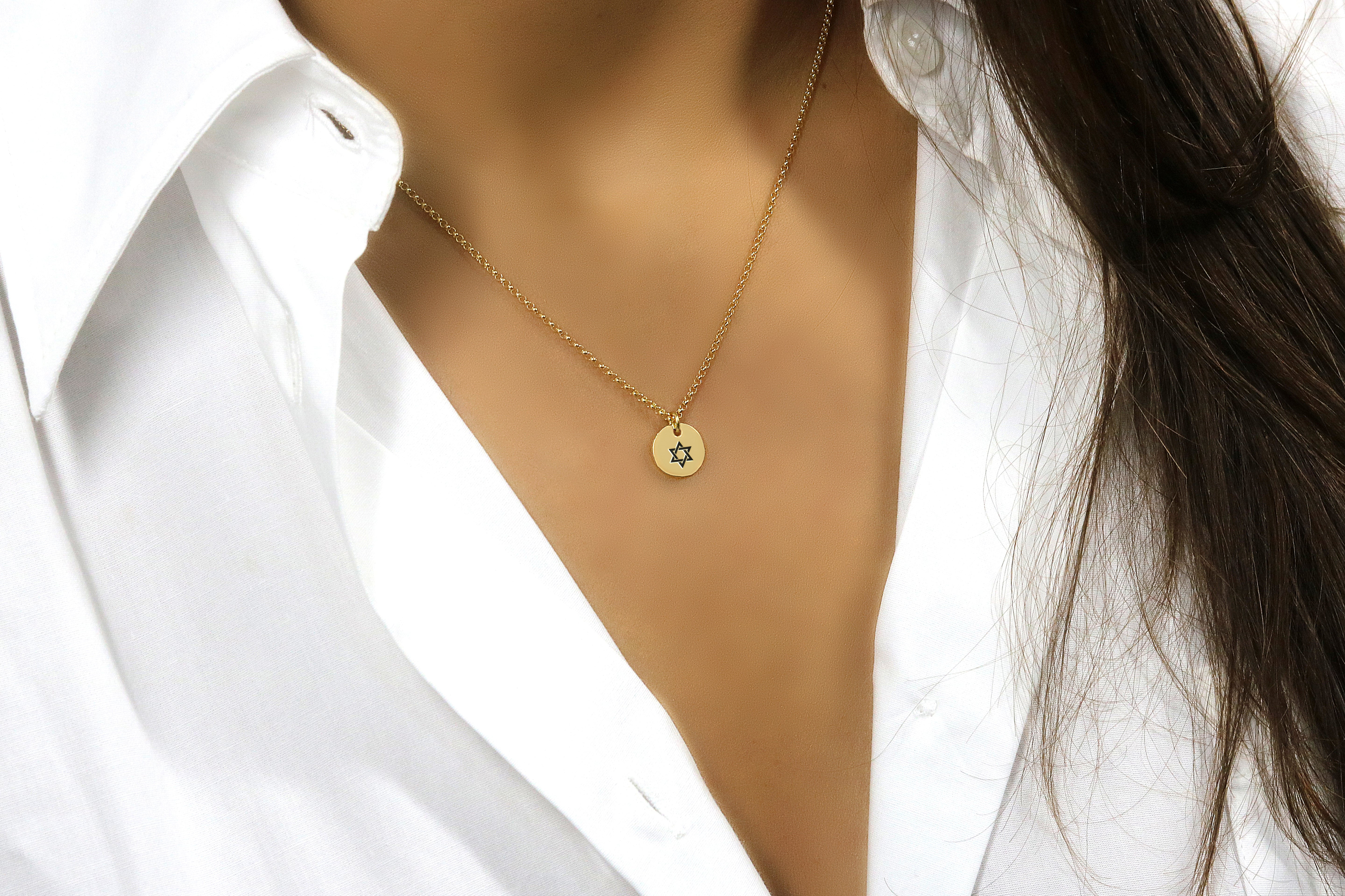 Star Of David Gold Necklace