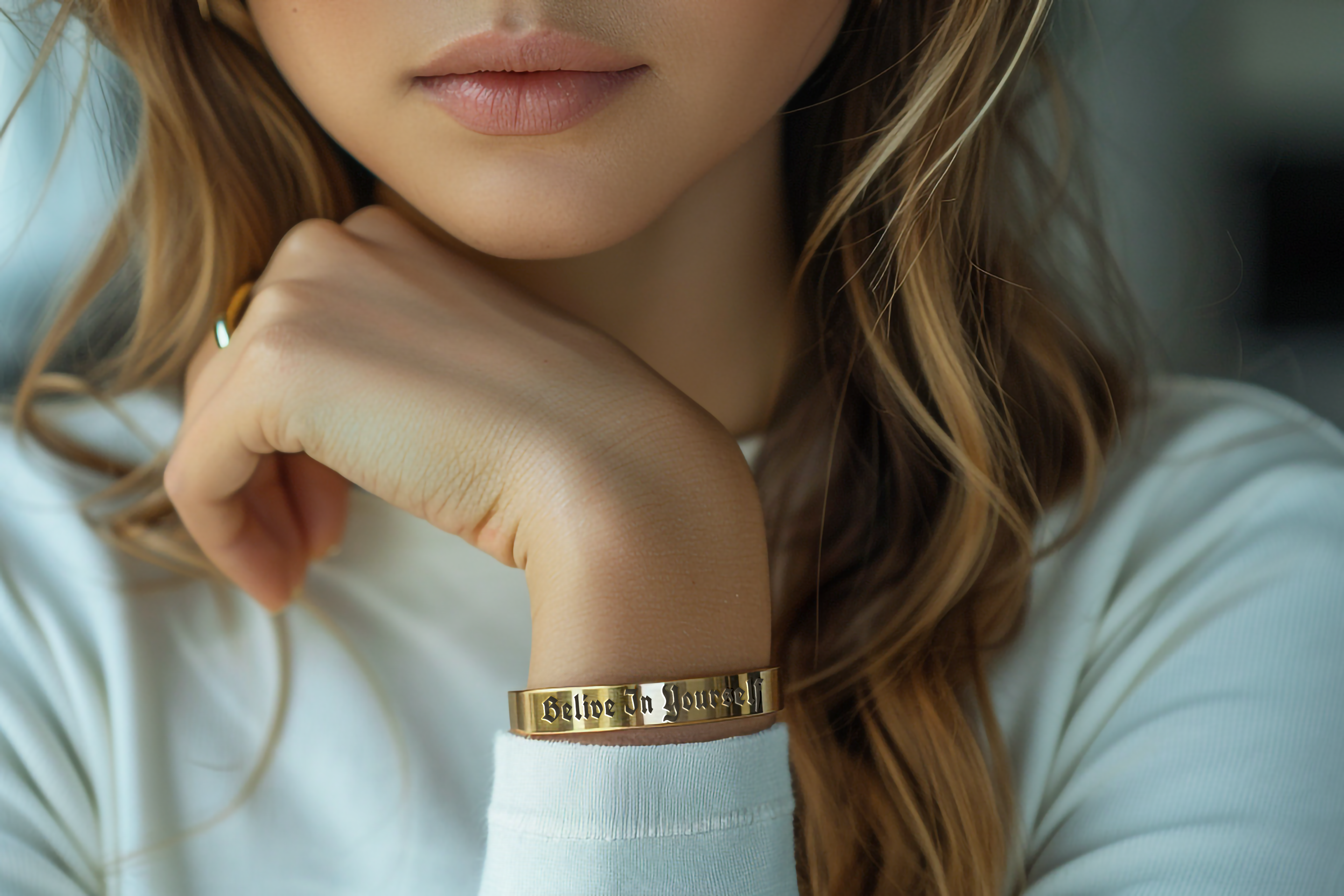 14k Gold Gothic Bracelet