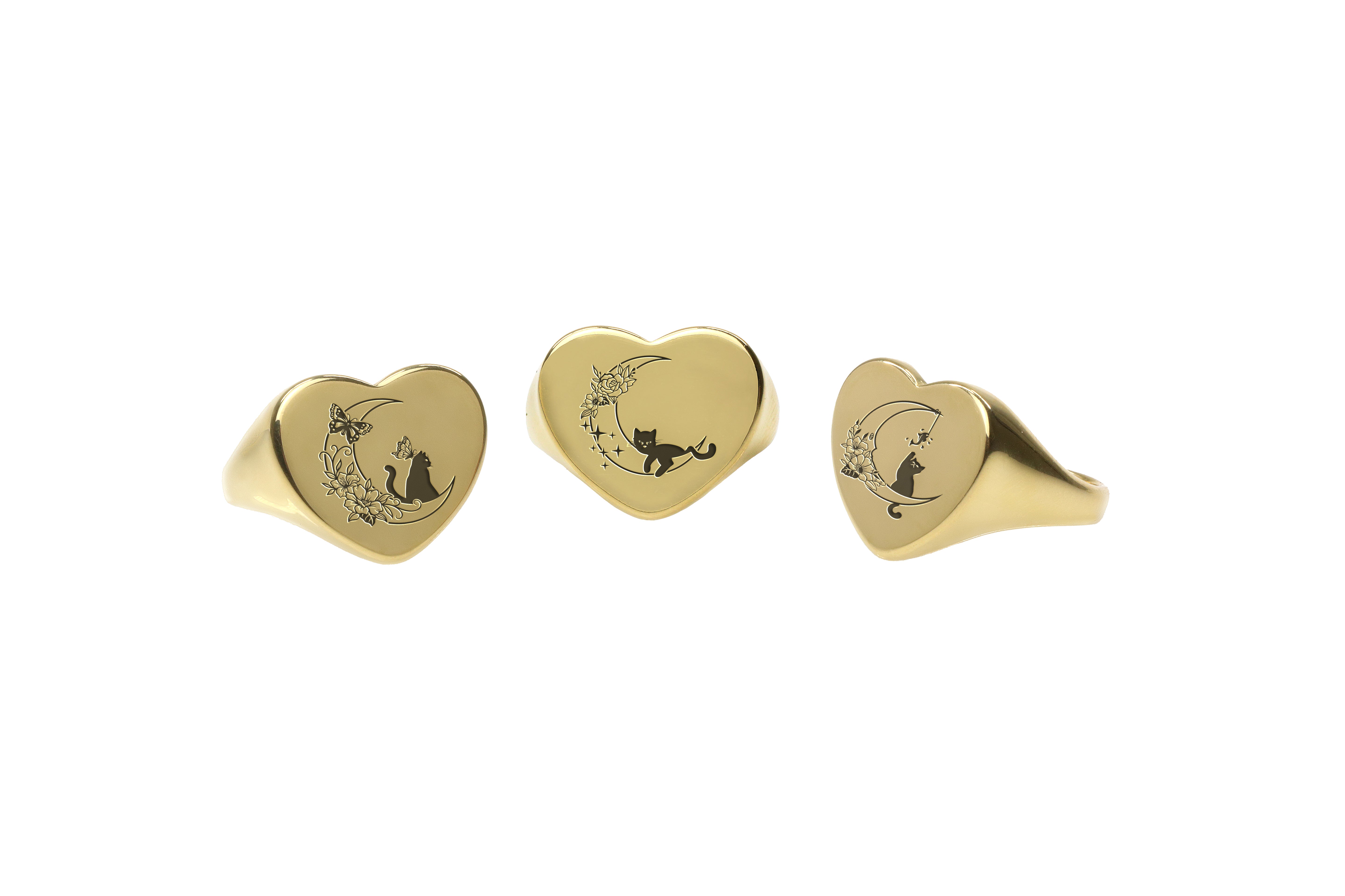 Cat On The Moon Ring