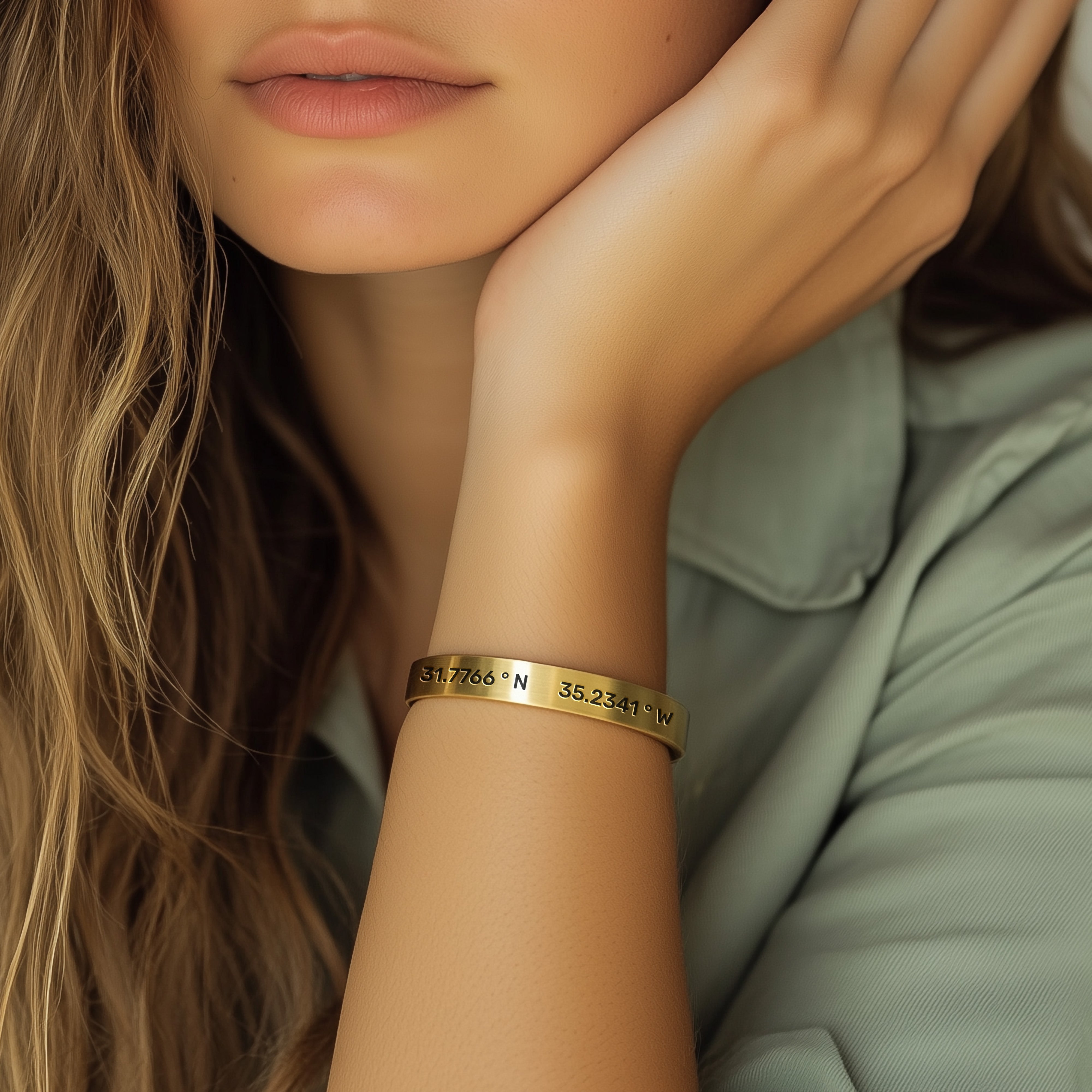 Custom Coordinates Engraved Bracelet