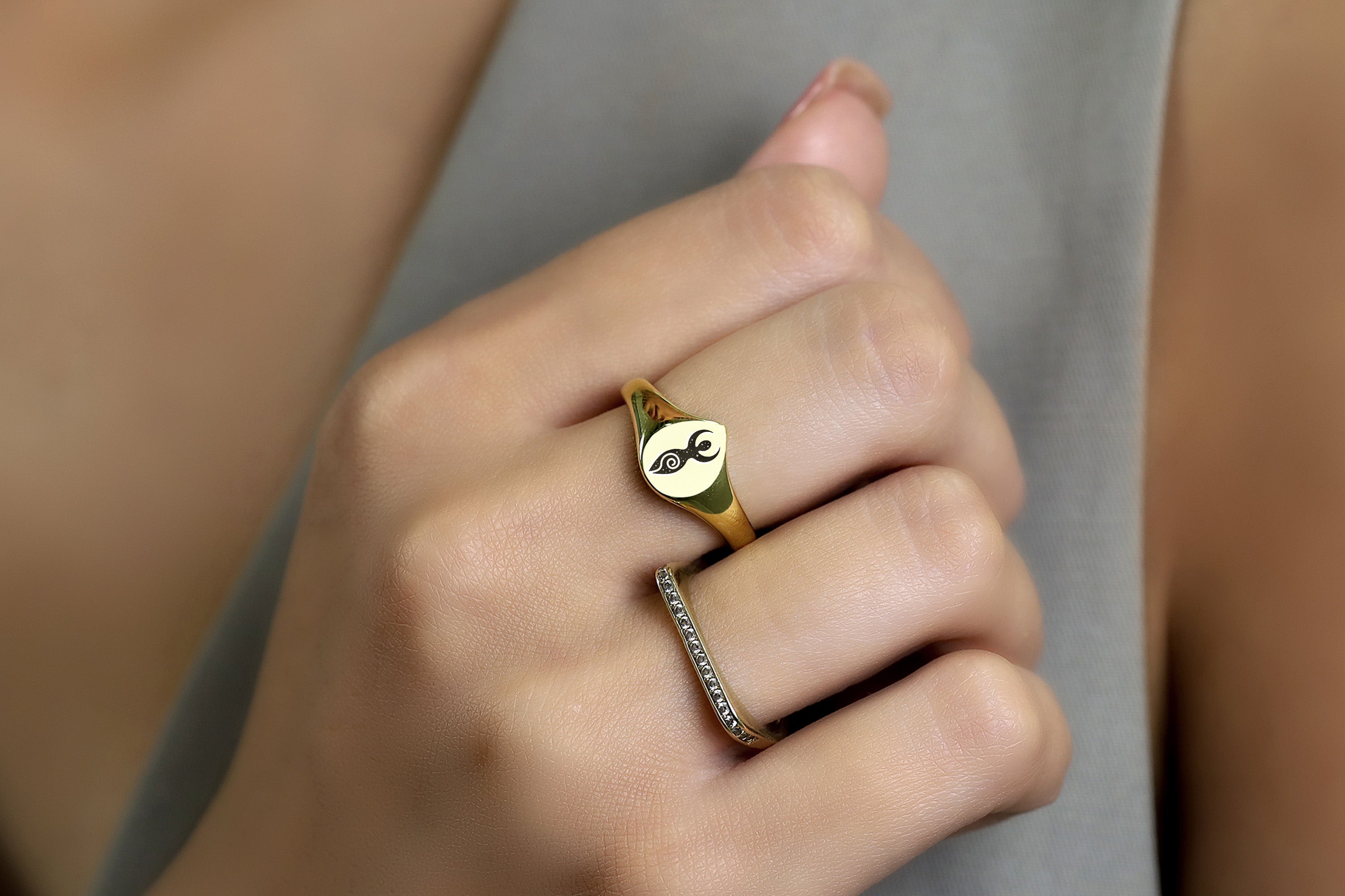 Custom Wiccan Symbol Ring