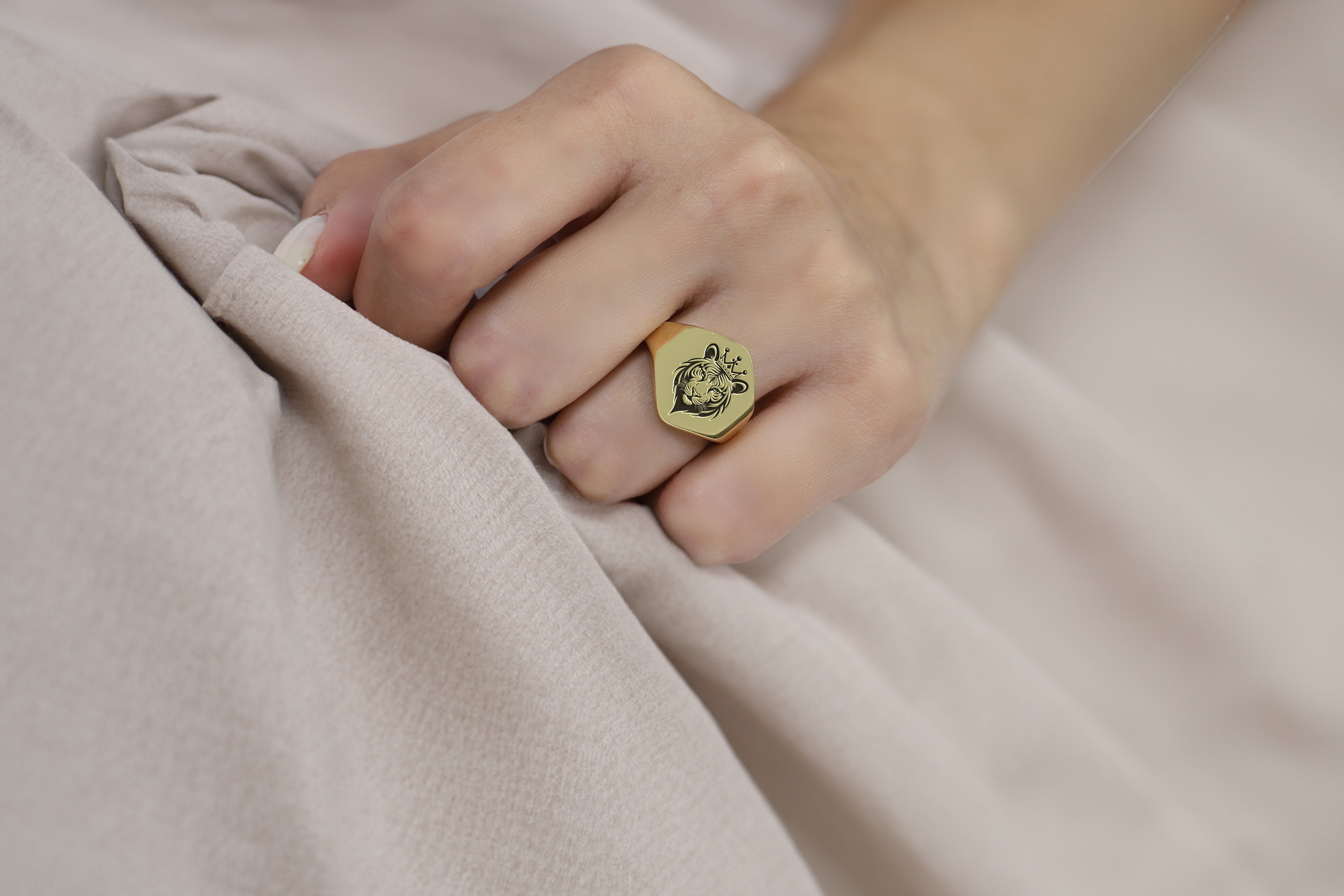 Custom Tiger Signet Ring