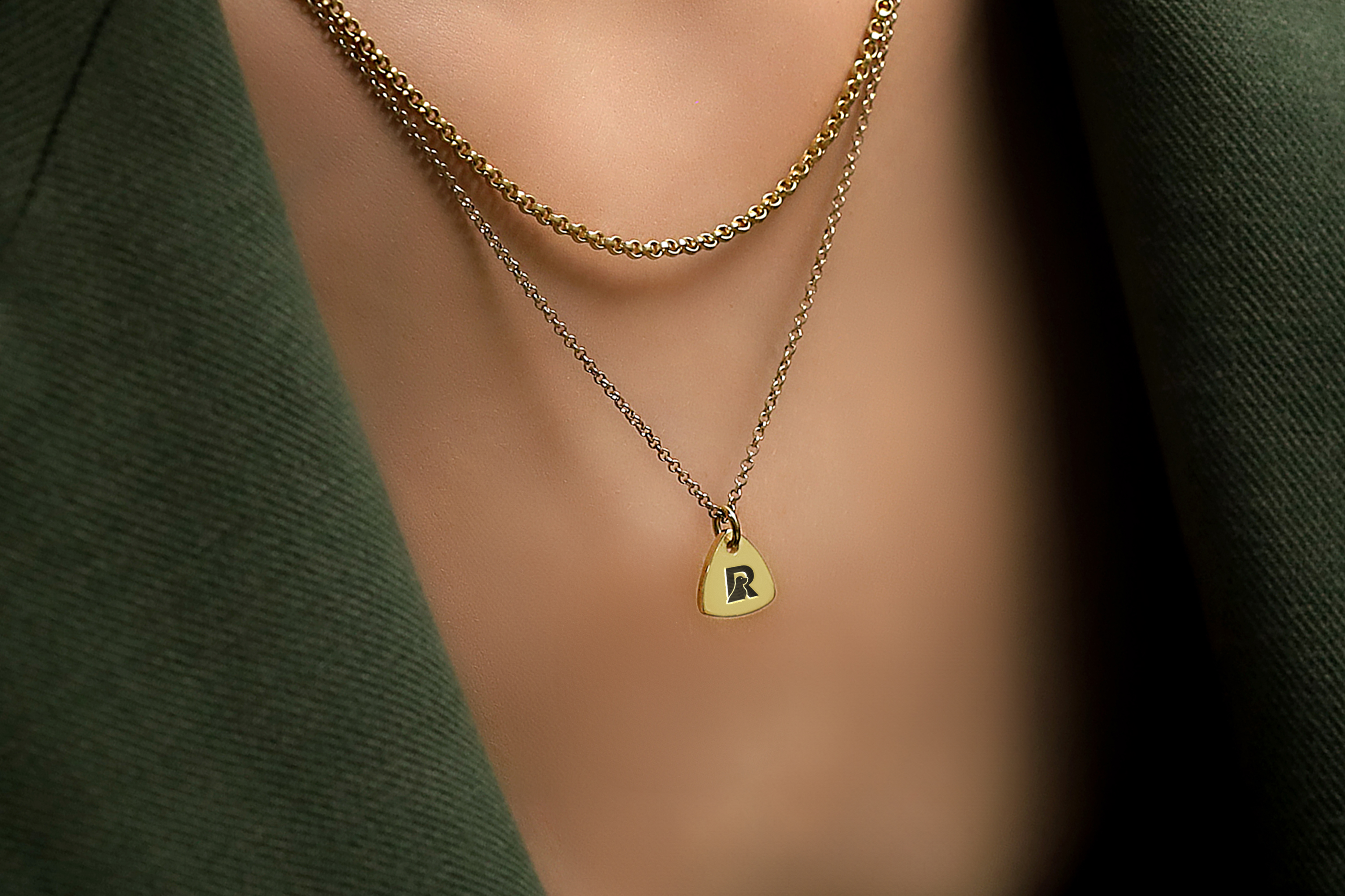 14k Gold Dog Initial's Necklace