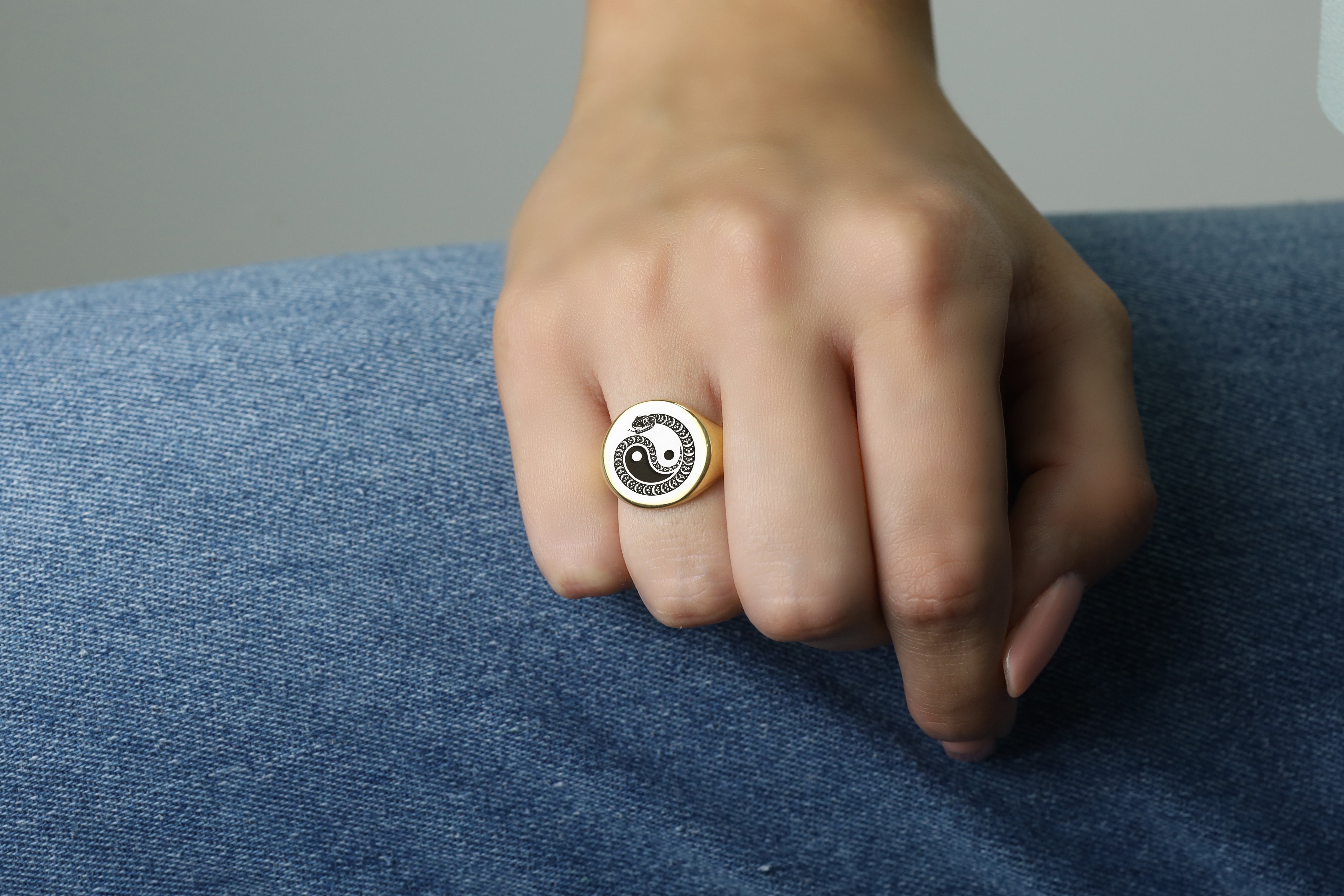 Yin And Yang Snake Ring
