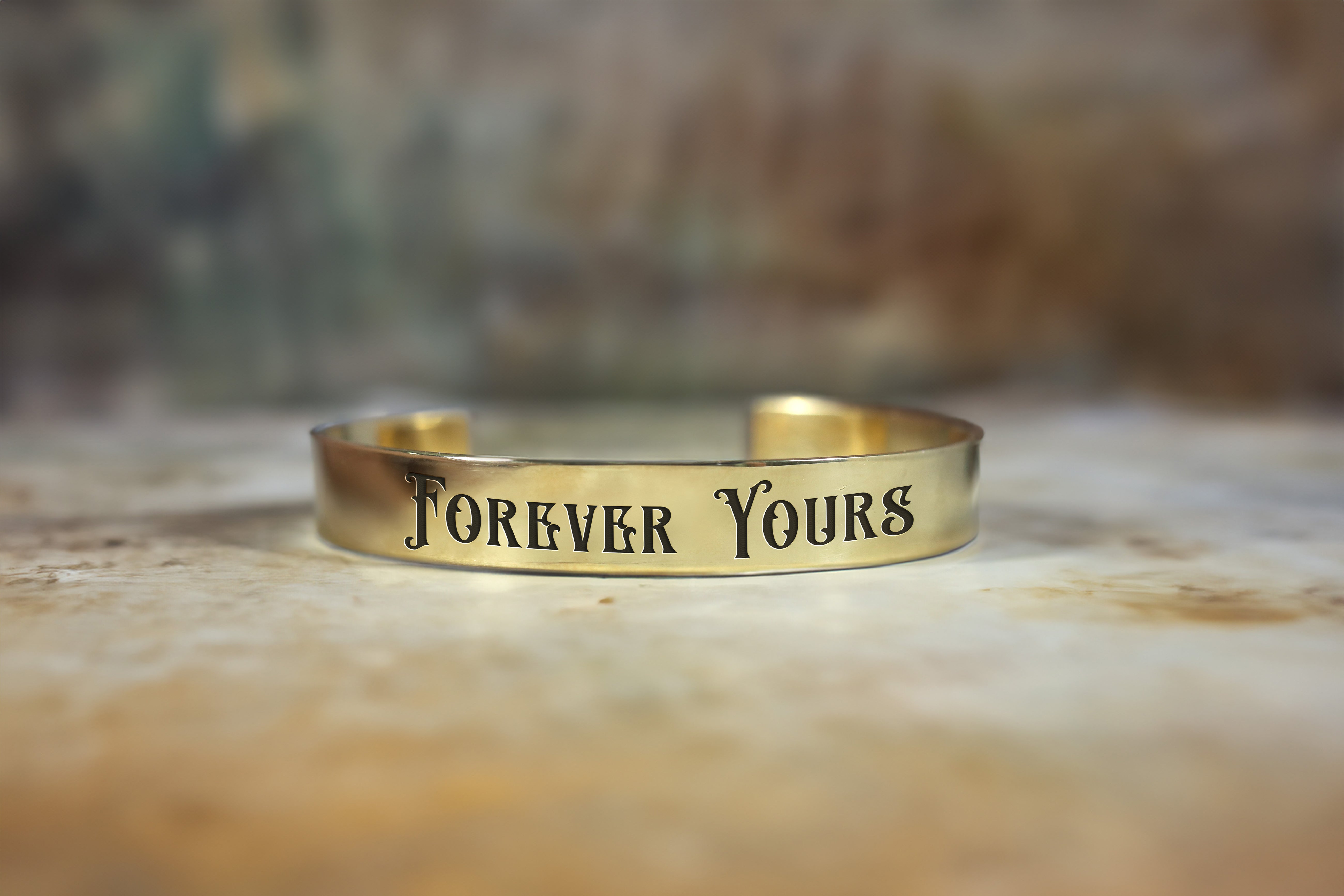 Custom Font 14K Gold Bracelet