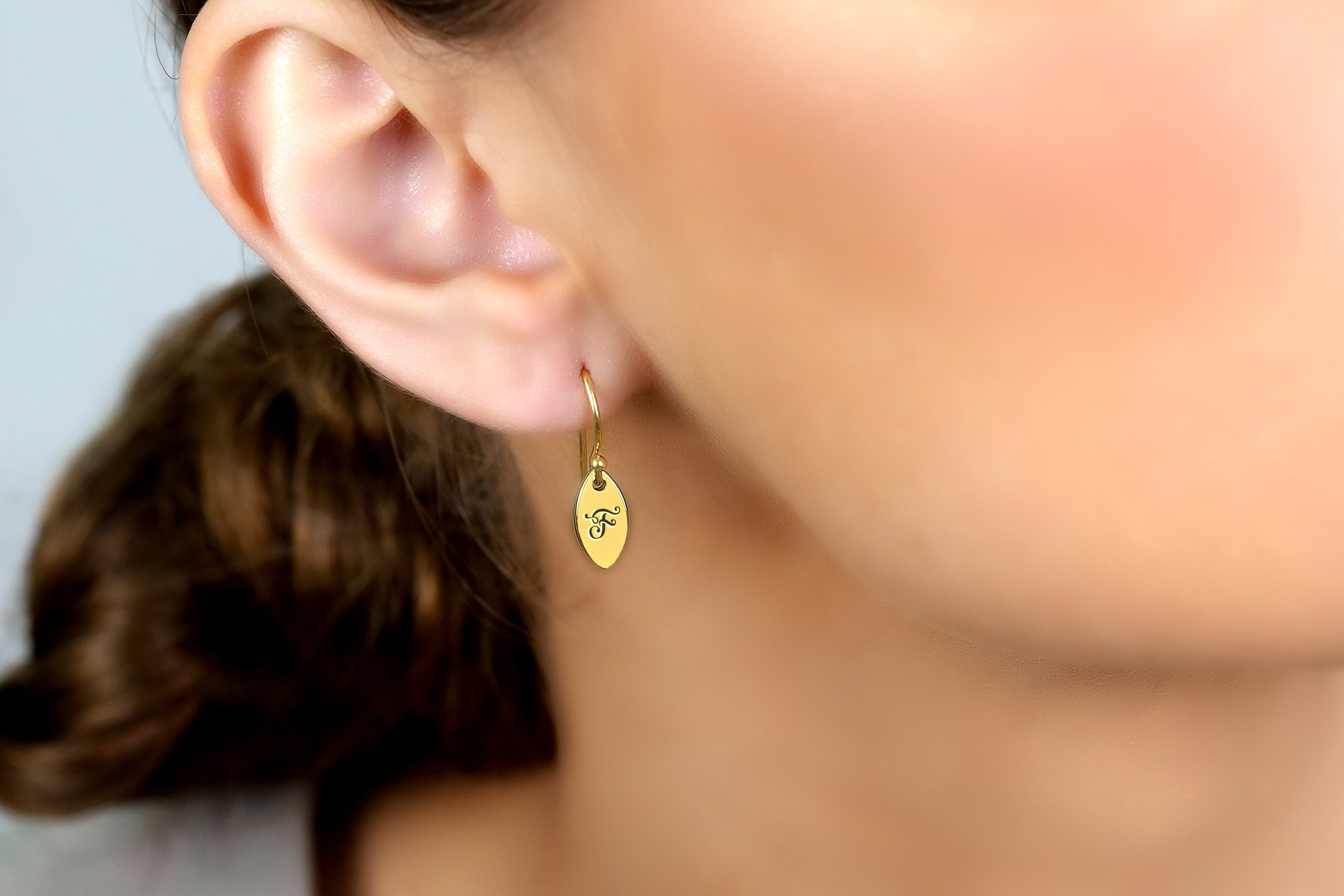 Vintage Letter Dangle Earrings