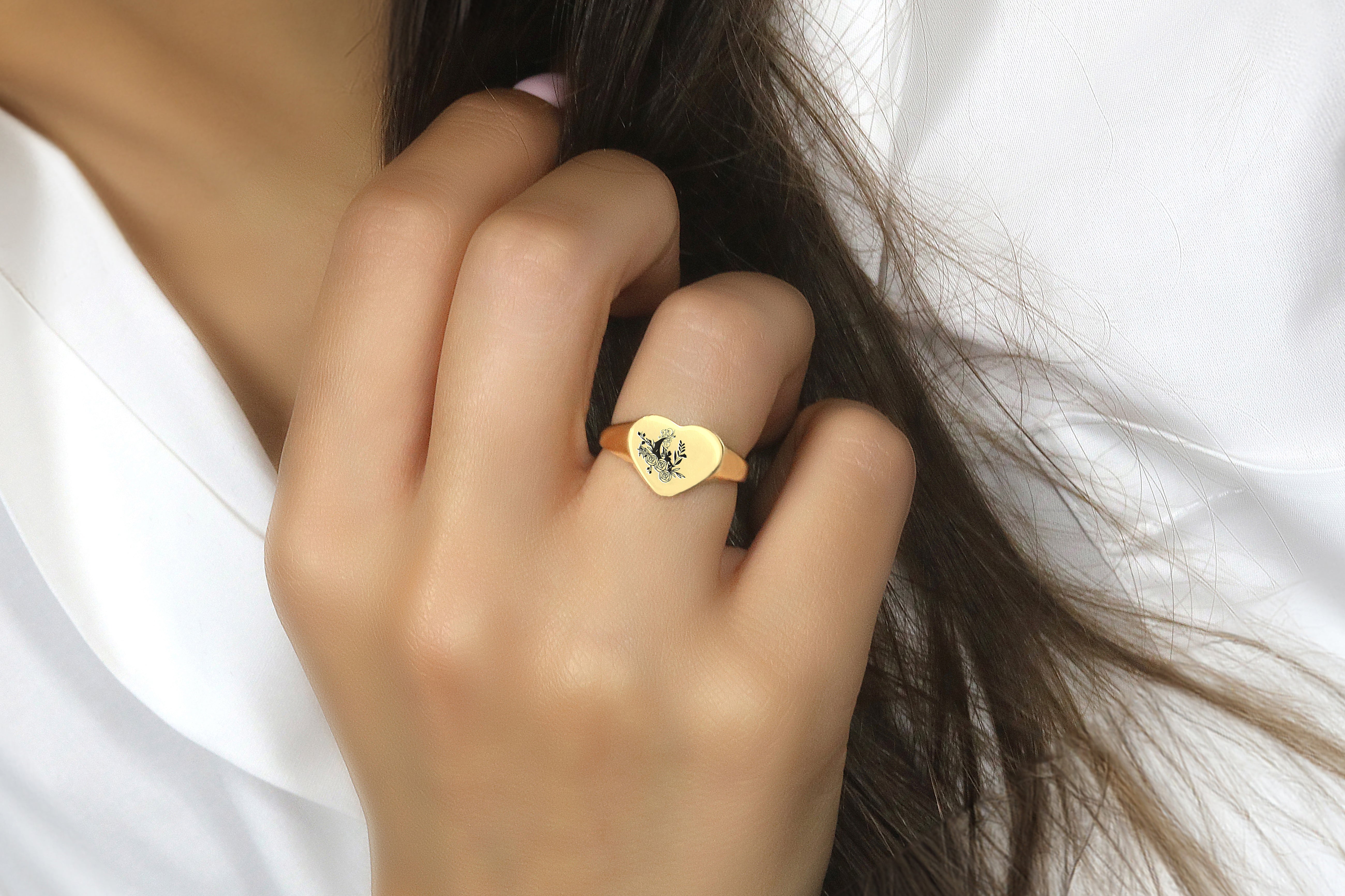 14k Gold Mystical Signet Ring