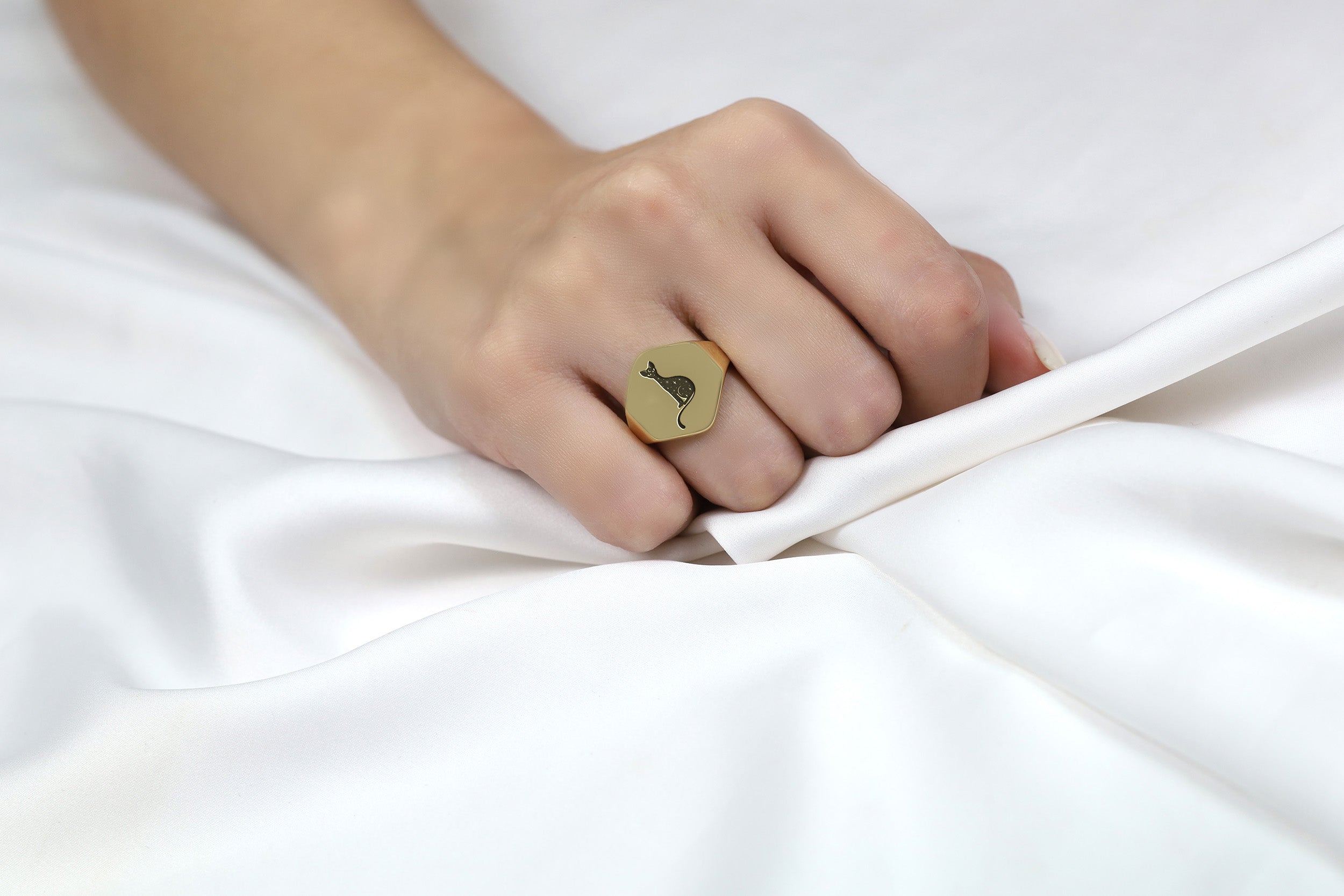 Mystical Sphynx Cat Ring