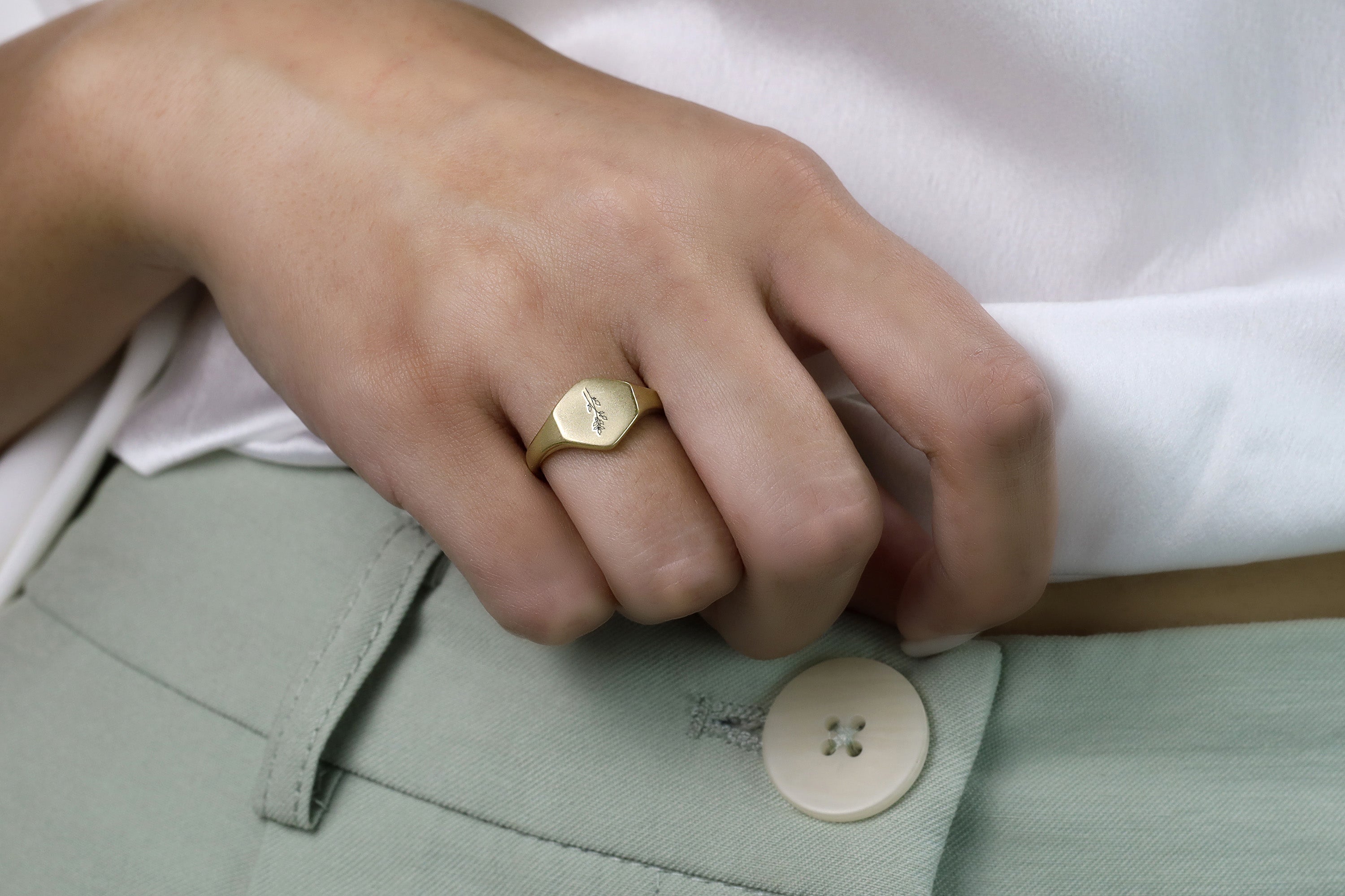 Birth Month Signet Ring