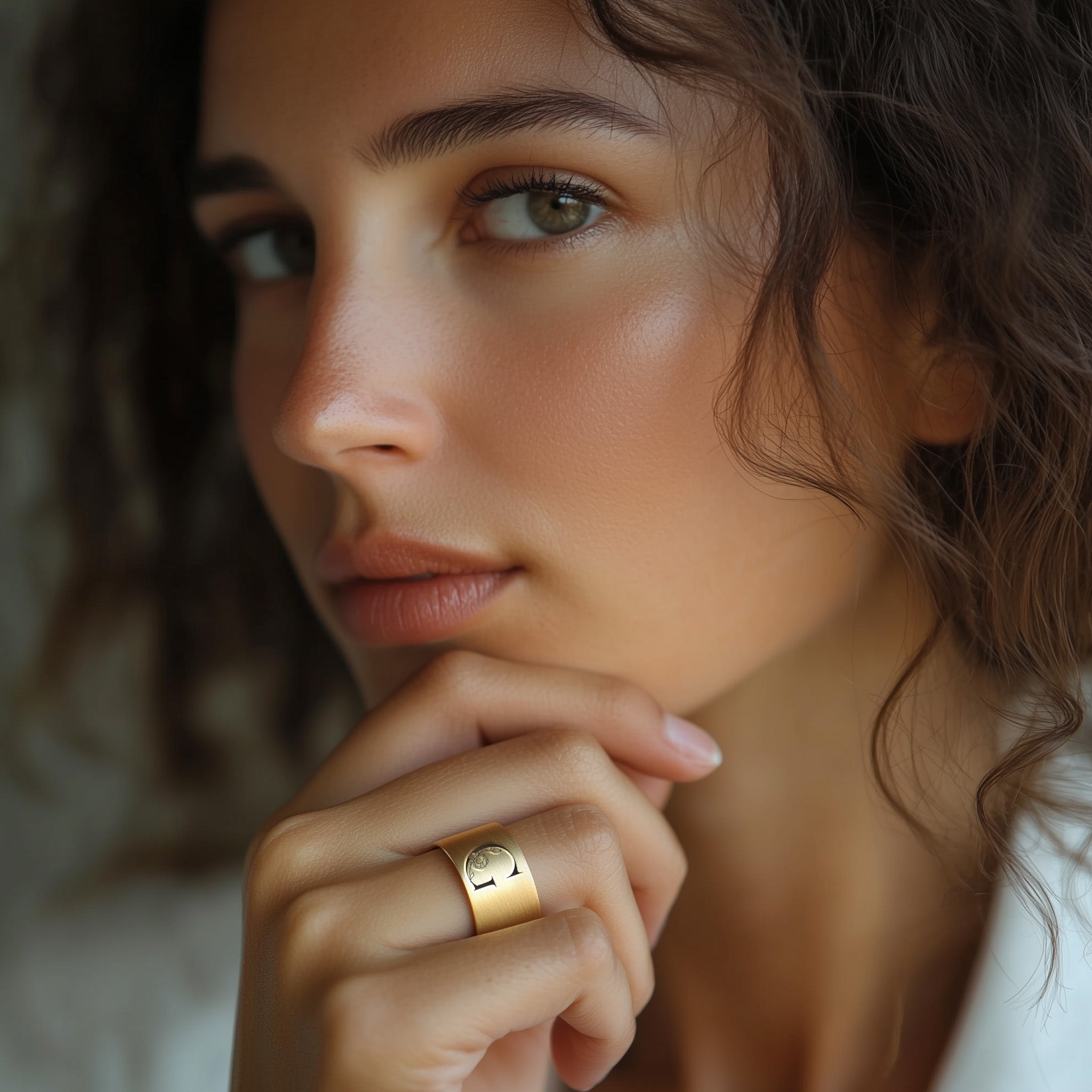 Brushed Wide Band Ring