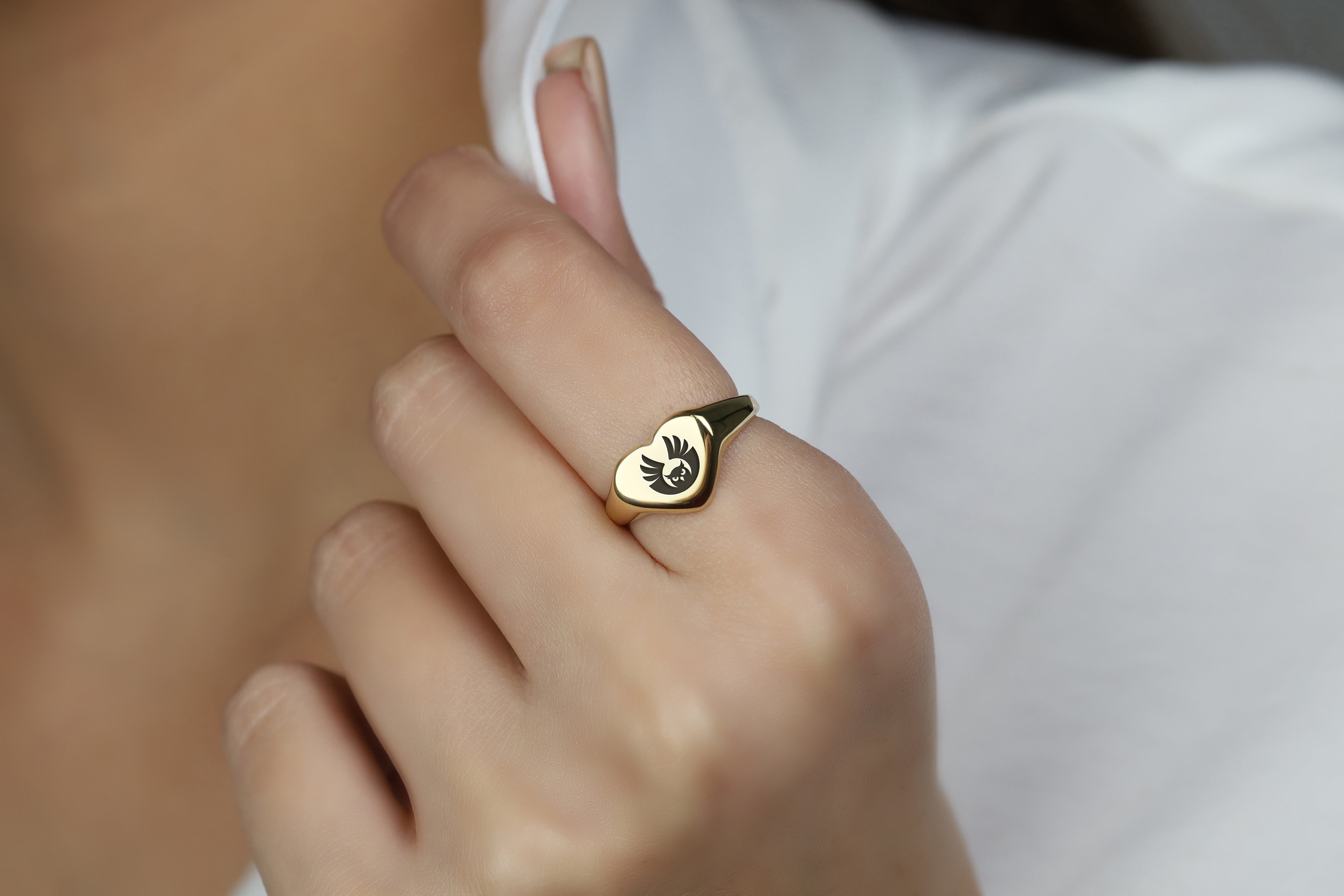 Custom Owl Engraved Ring