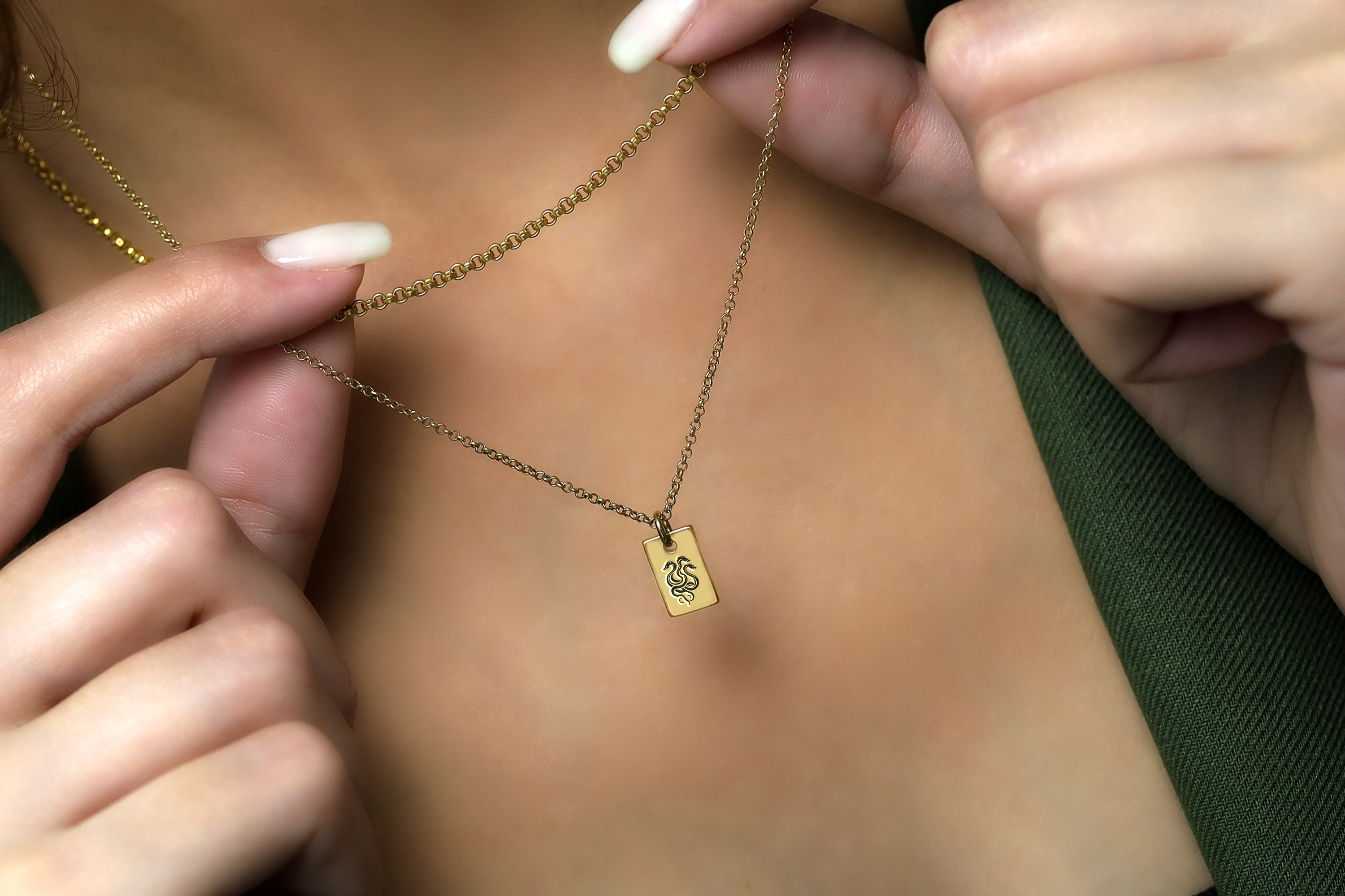 Engraved Hydra Necklace