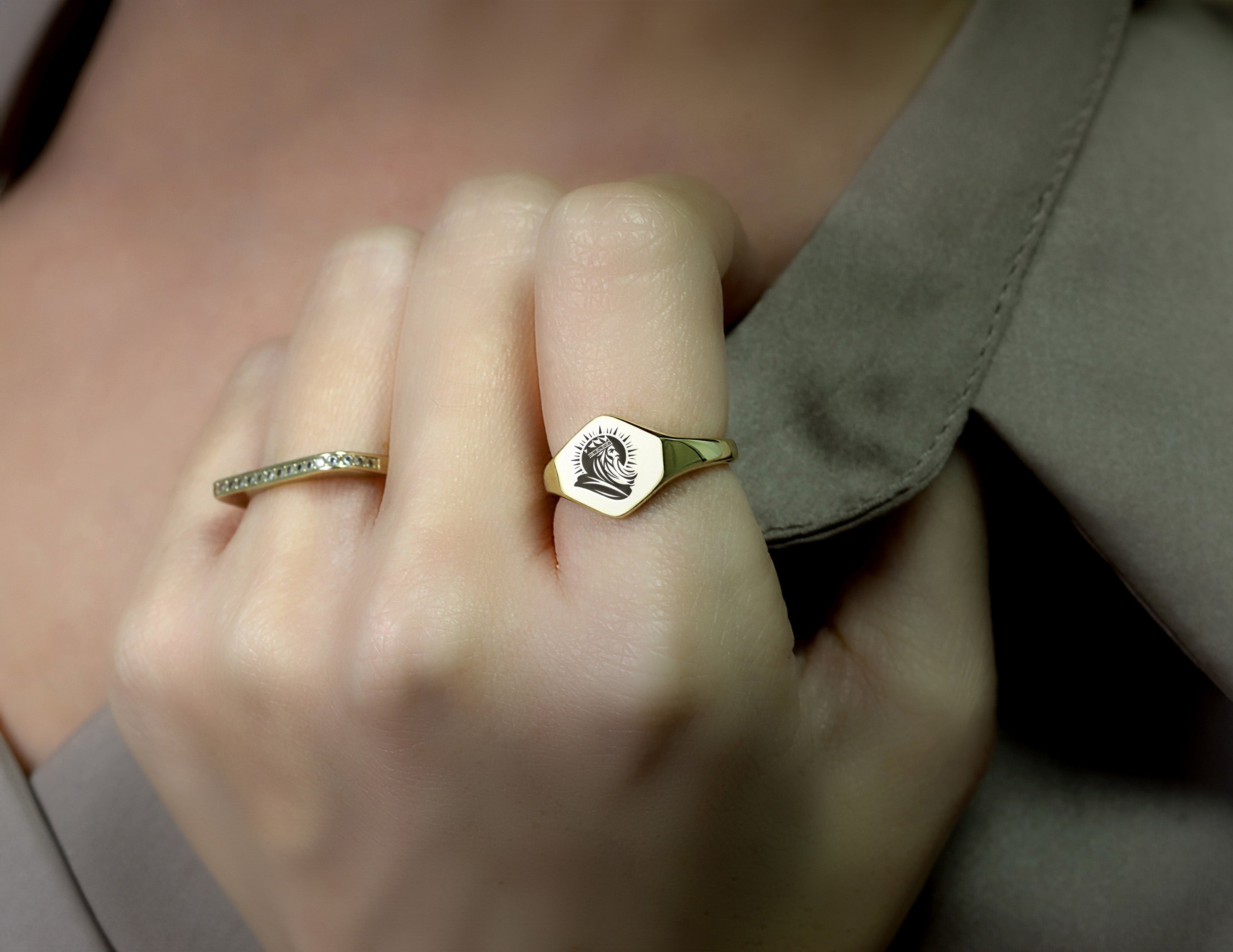 14k Gold Emperor Ring