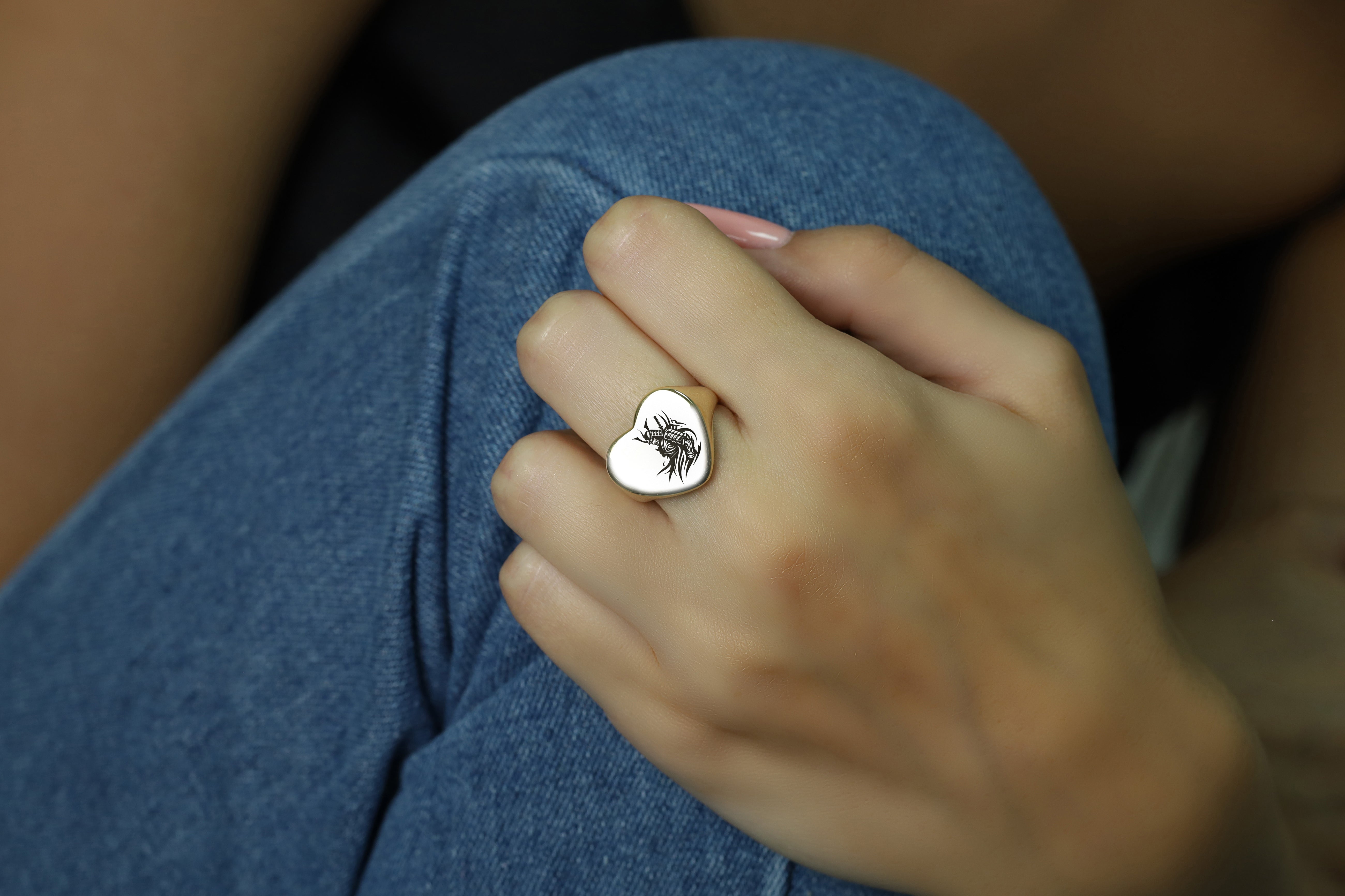 Engraved Wizard Gold Ring