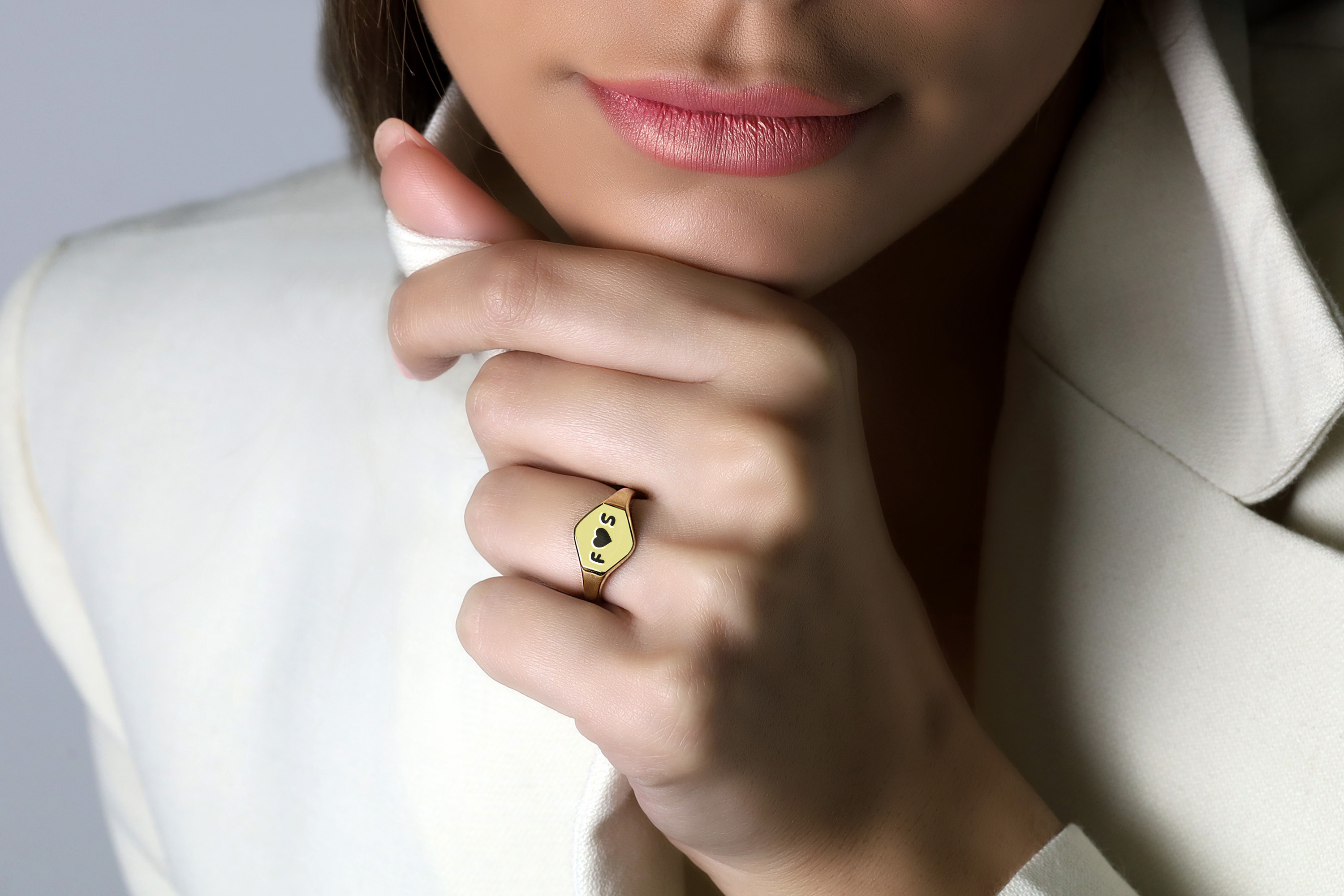 Engraved Couples Ring