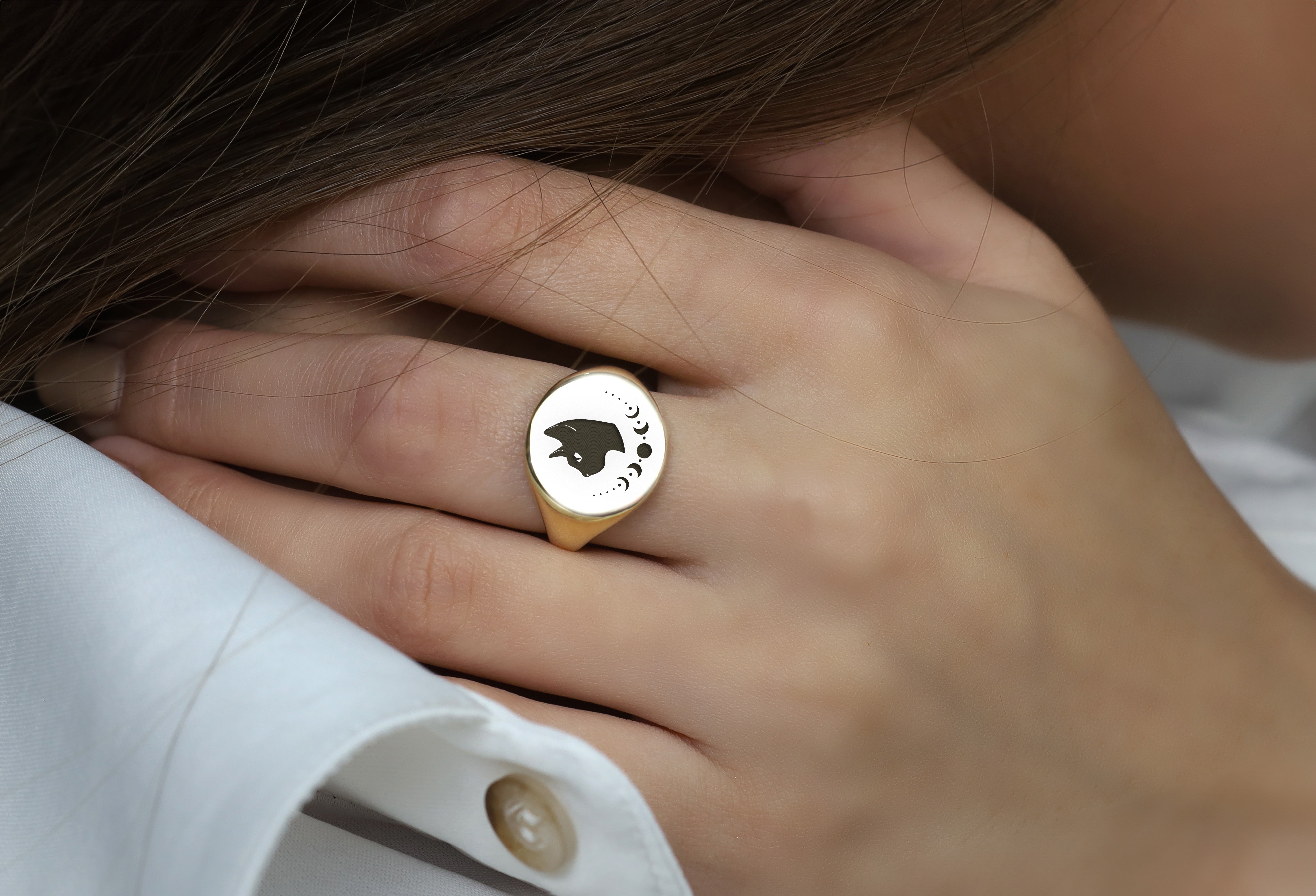 Gothic Cat Statement Ring