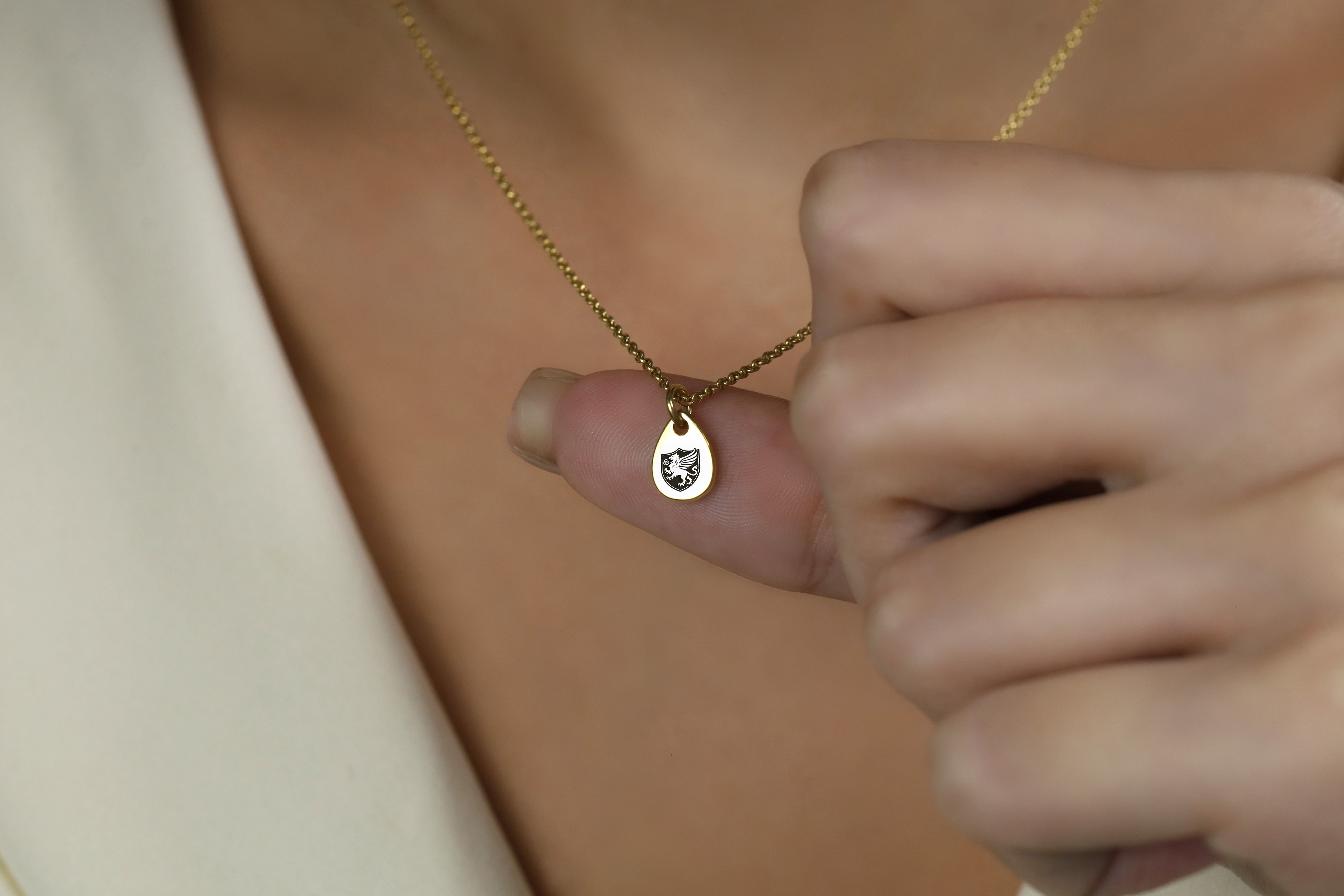 14k Gold Griffin Pendant Necklace