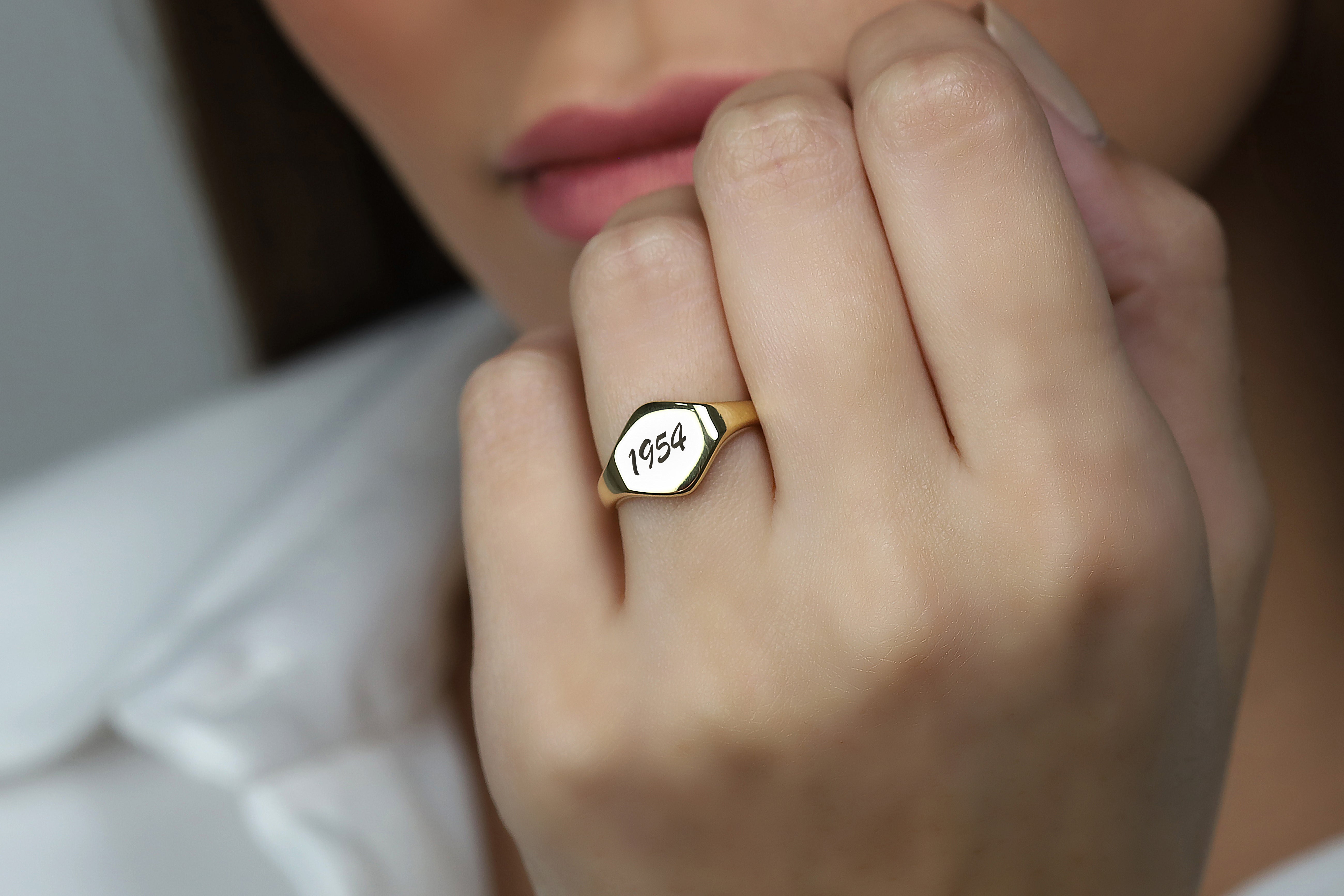 Personalized Numbers & Initials Ring