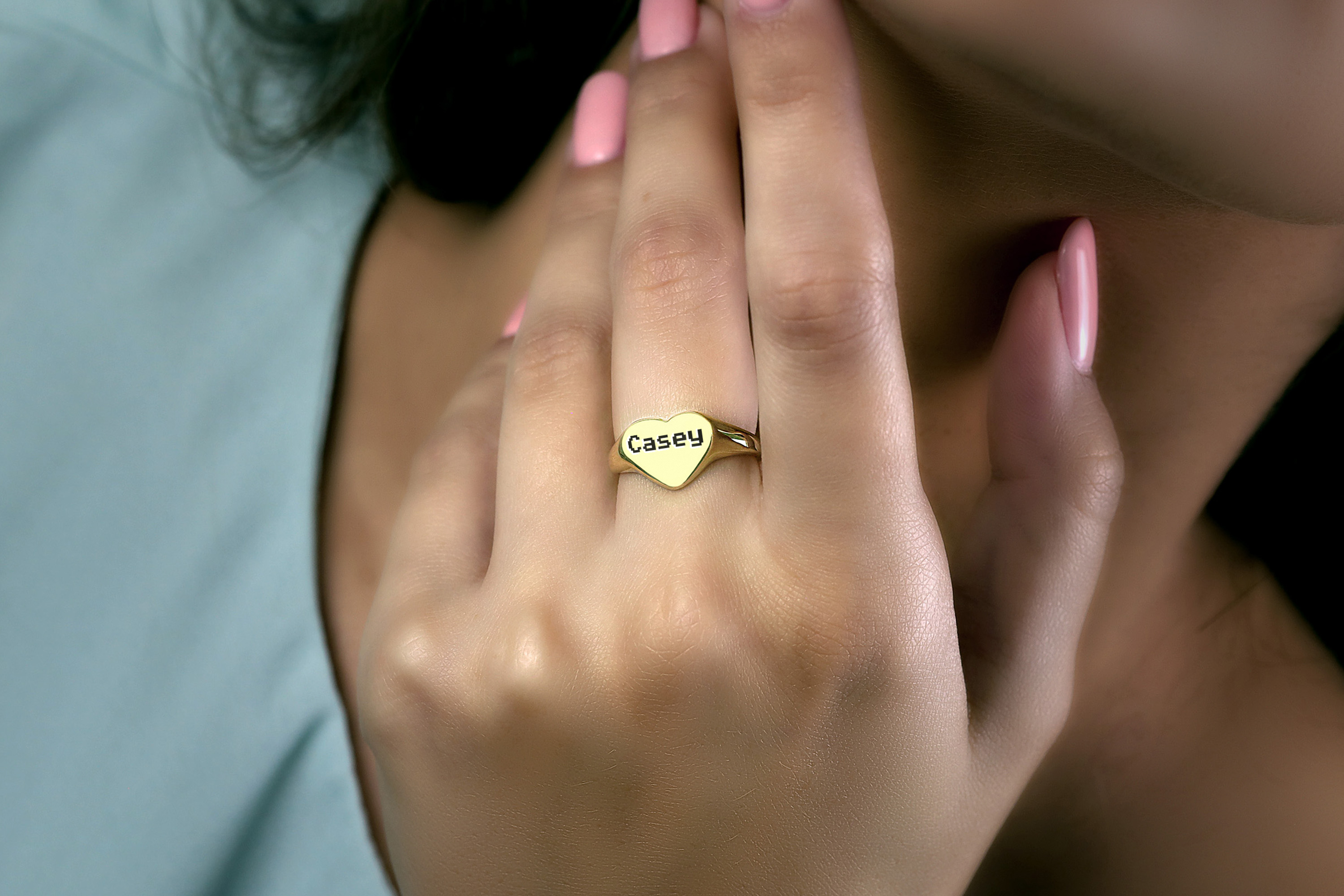 Custom Name Engraving Ring