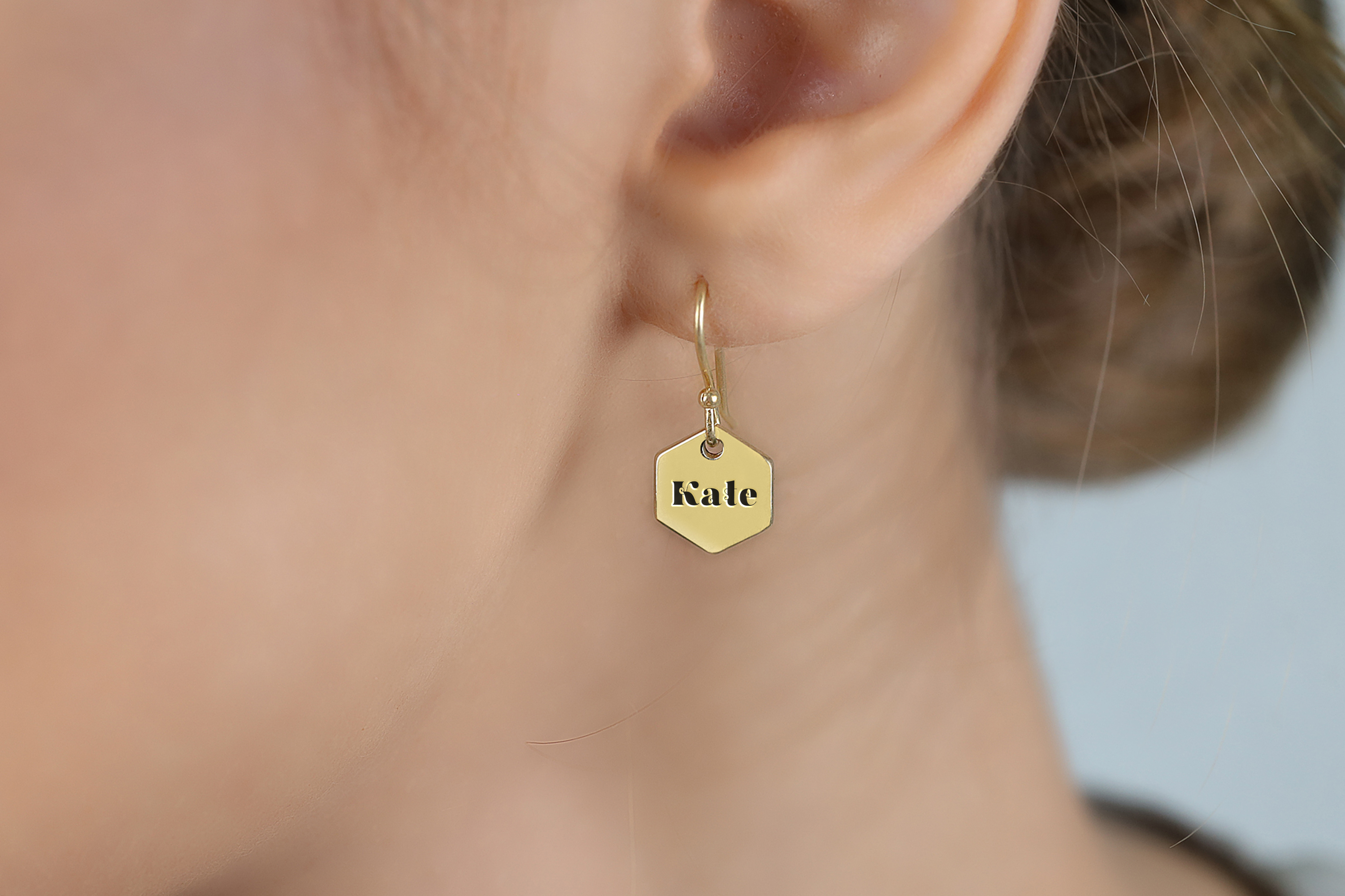 Engraved Name Earrings
