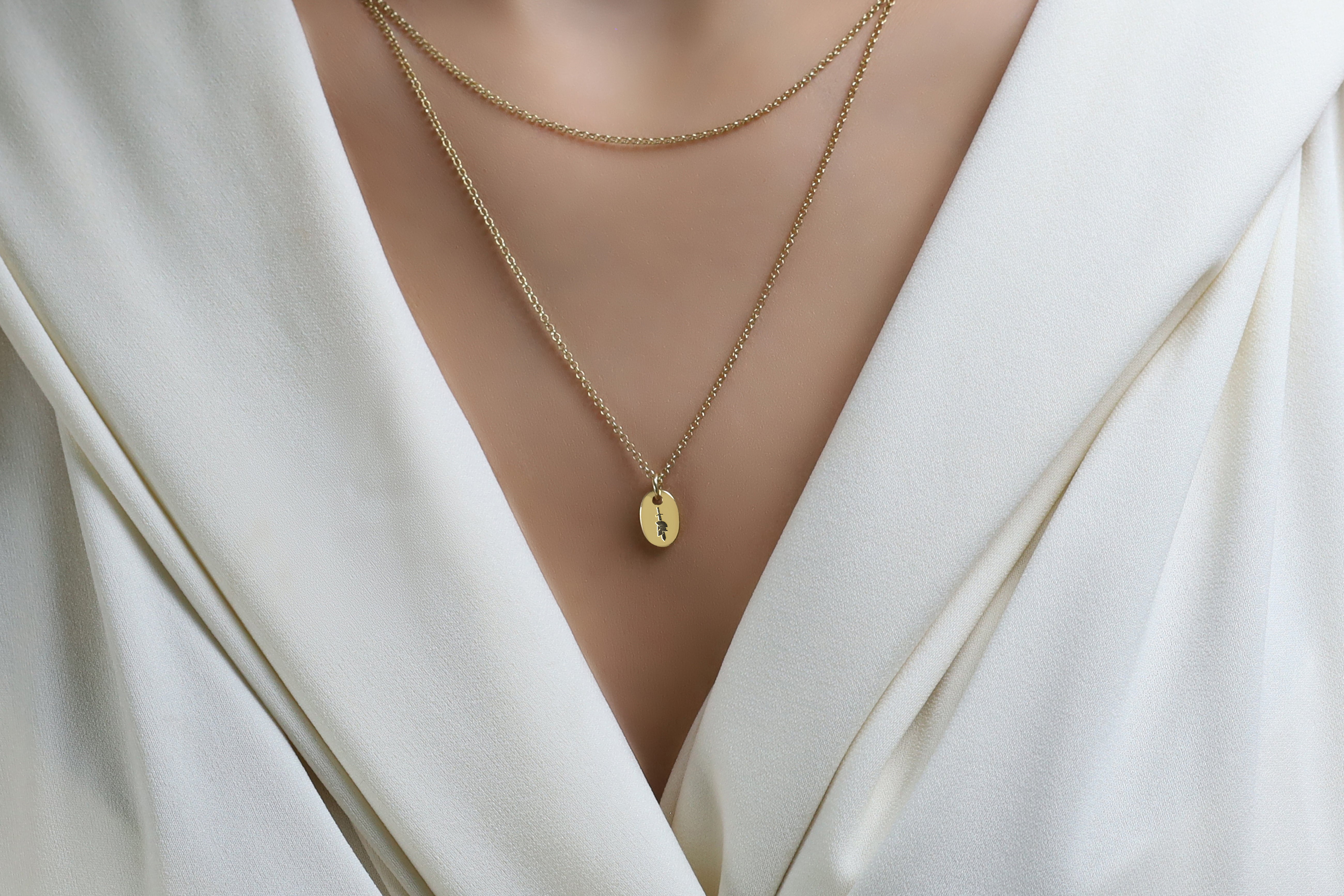 Engraved Gladiator Signet Necklace