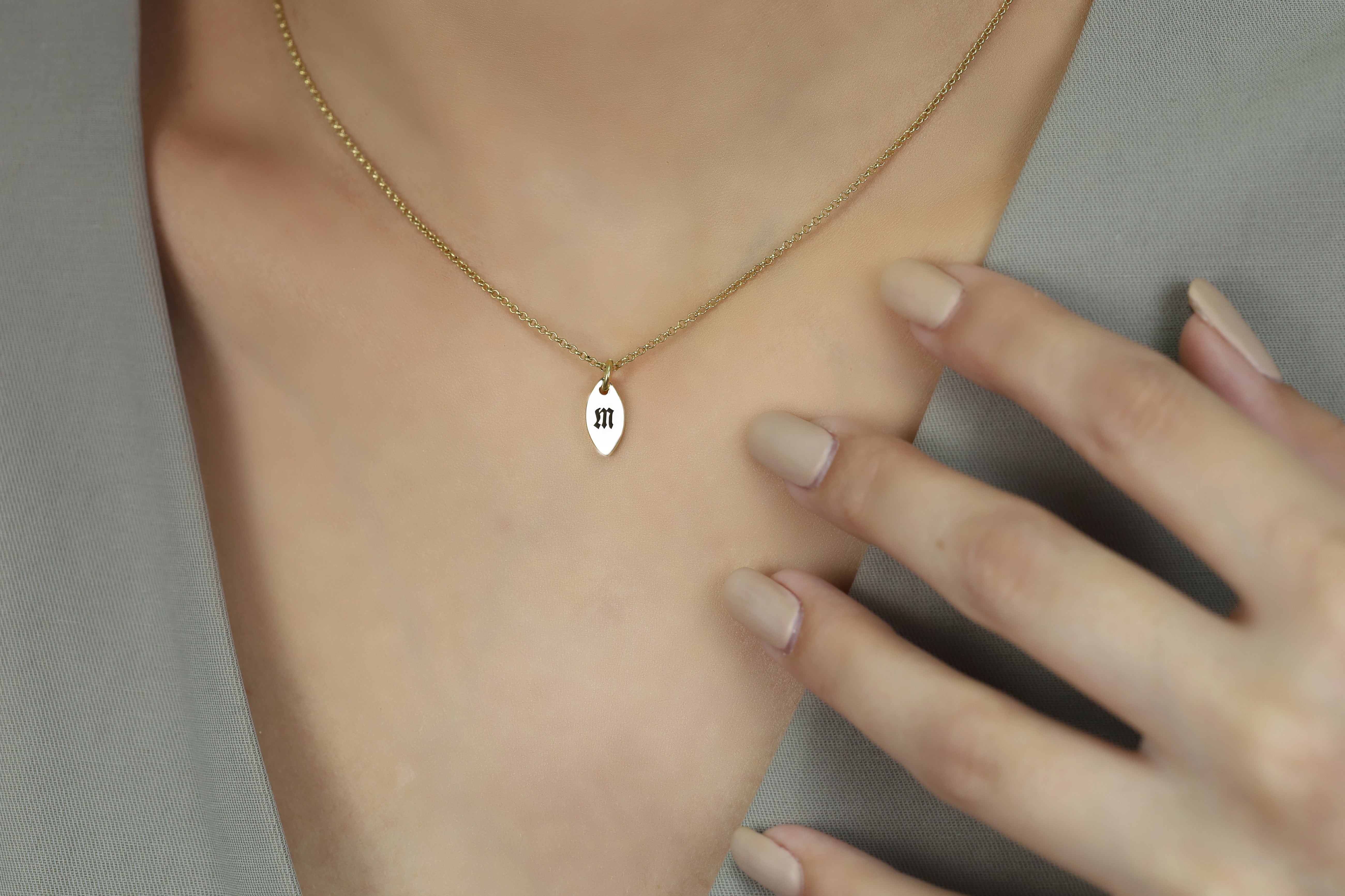 14k Gold Letter Necklace