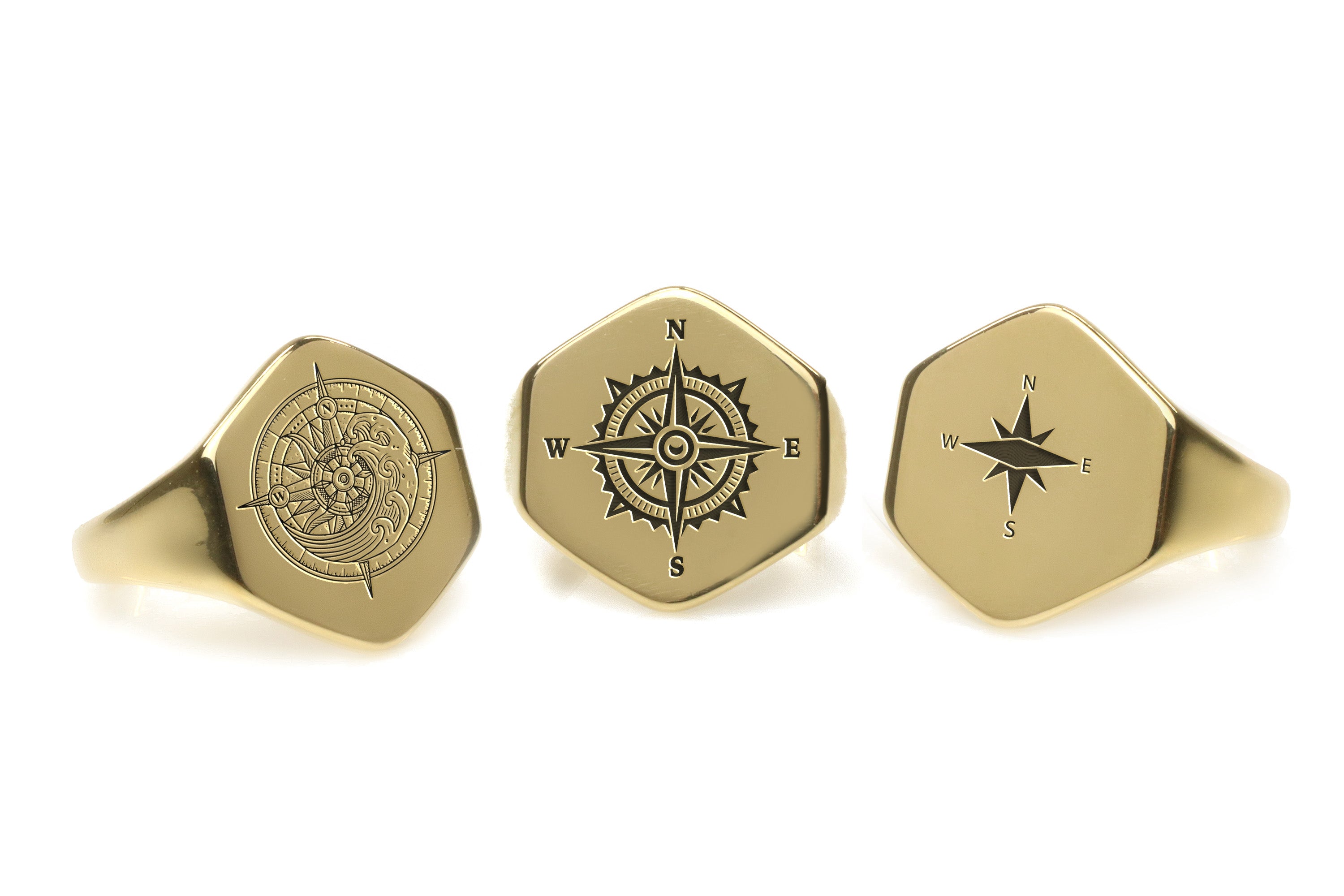 Compass Signet Ring