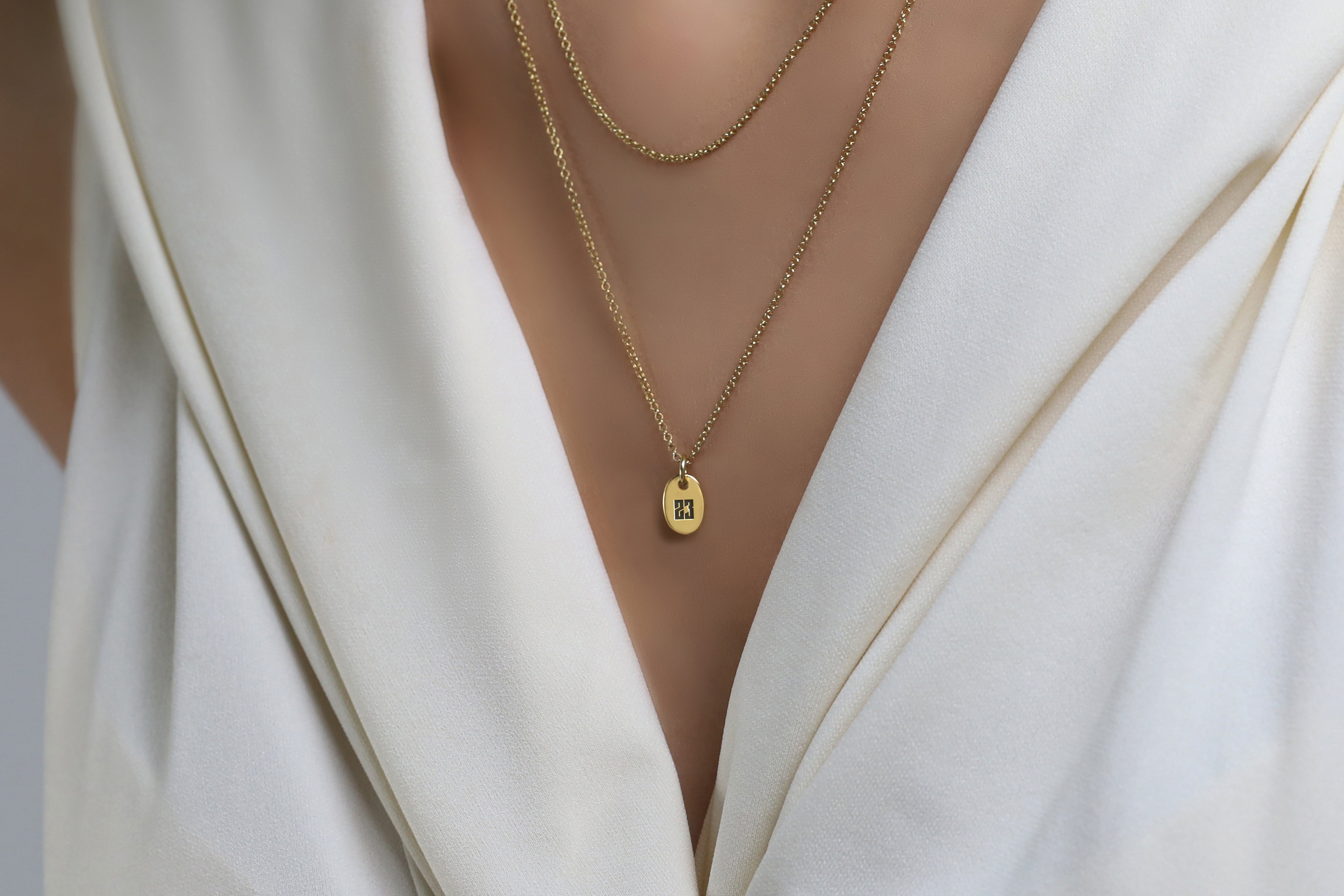 Lucky Number Engraved Necklace
