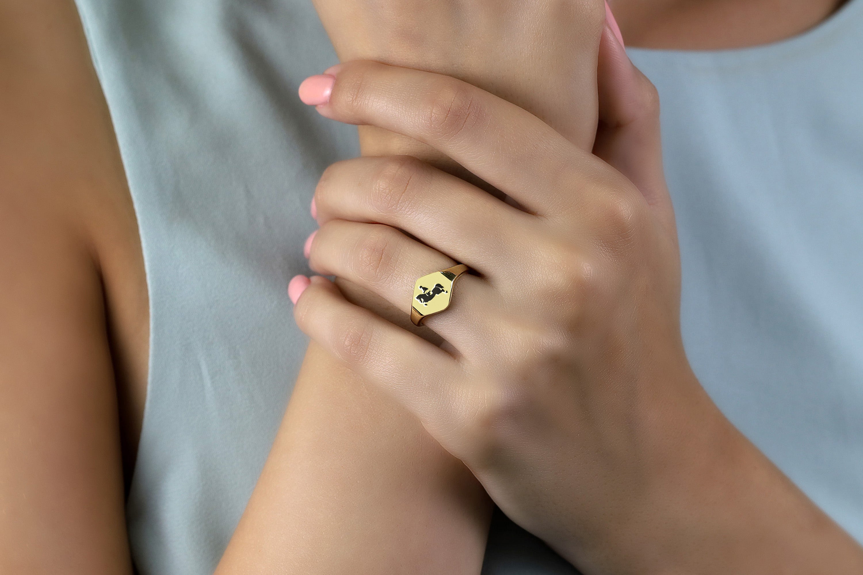 Engraved Equestrian Ring