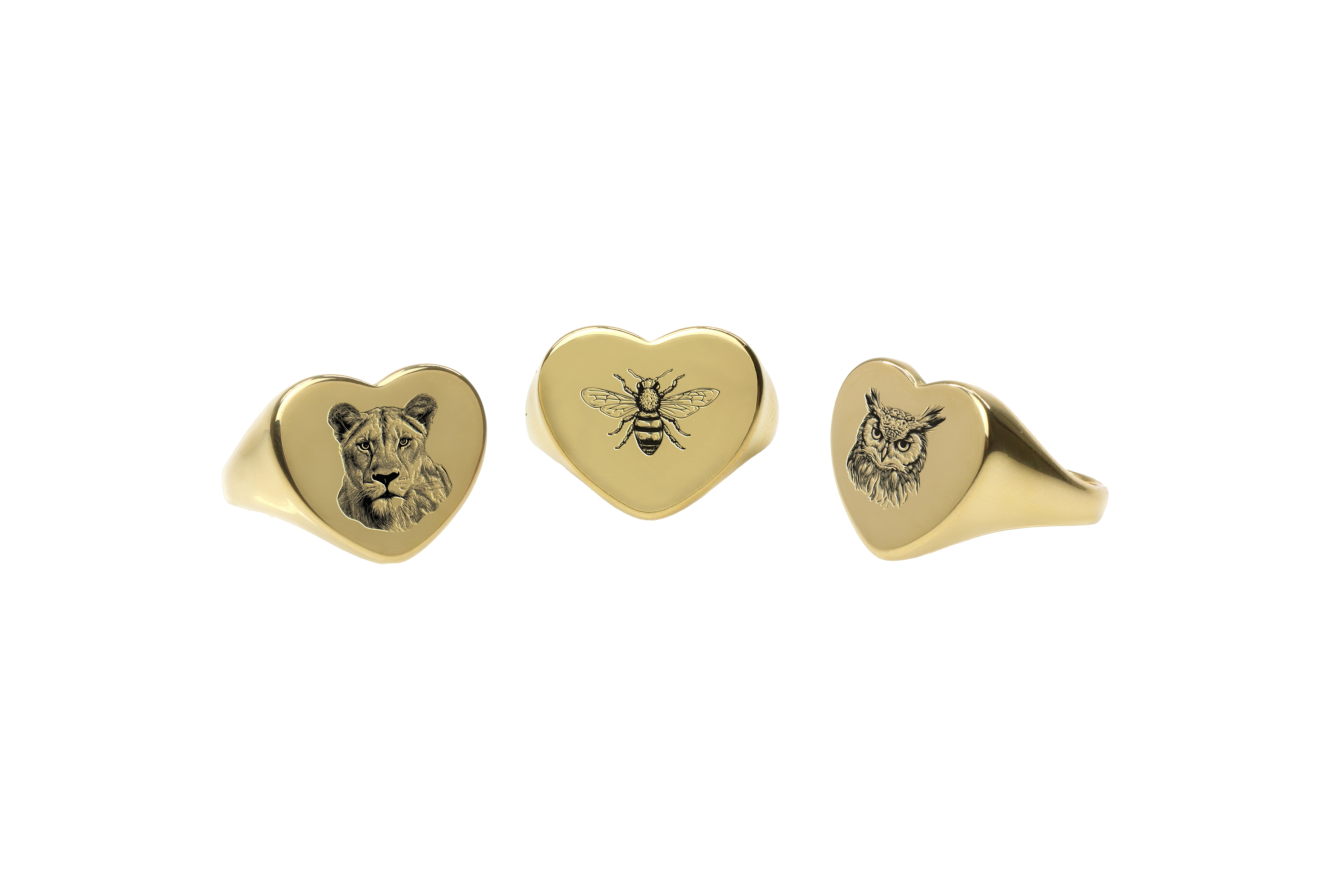 Bee Gold Signet Ring