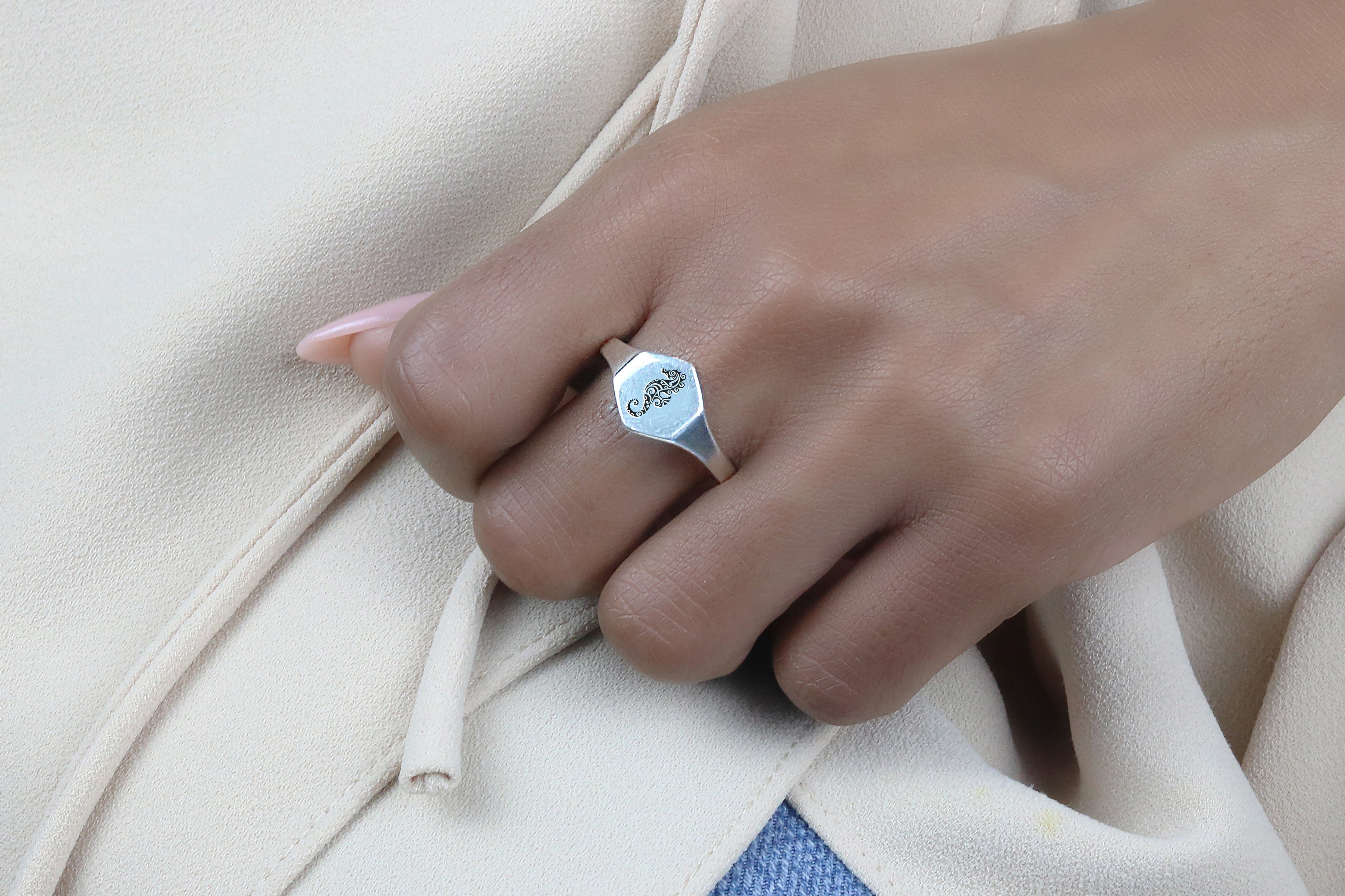 14k Gold  Sea Horse Ring