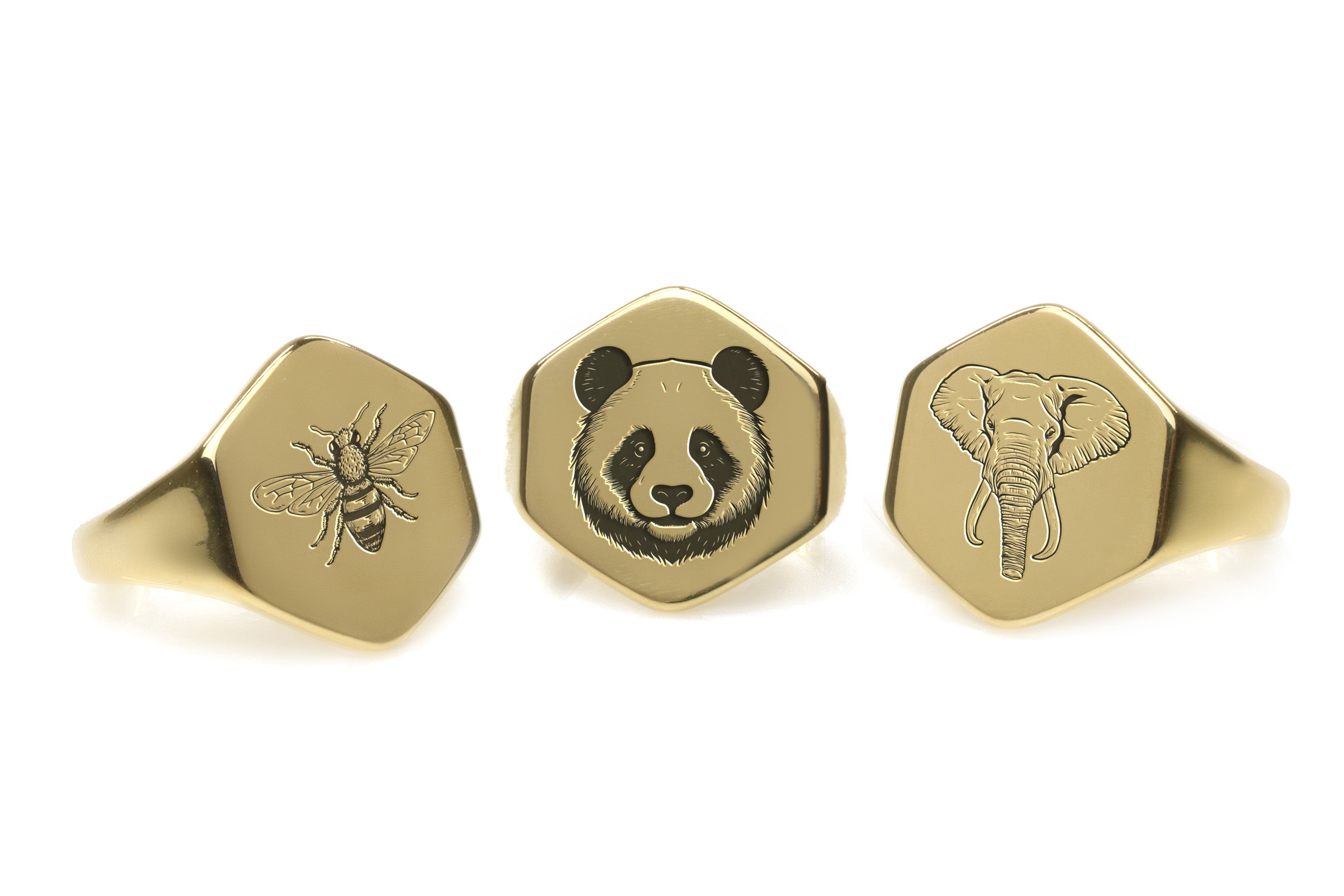 Gold Engraved Panda