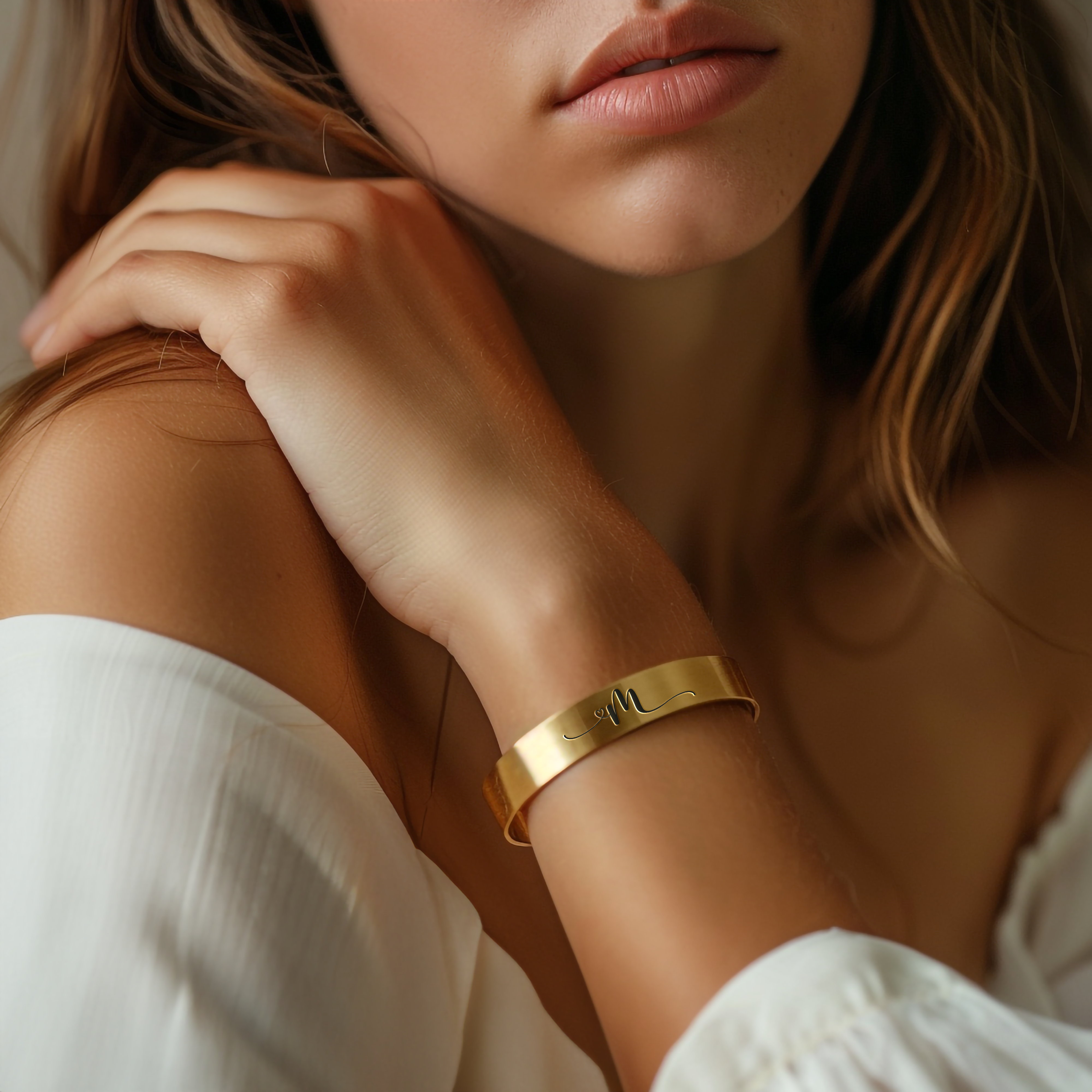 Heart Letters Engraved Bracelet