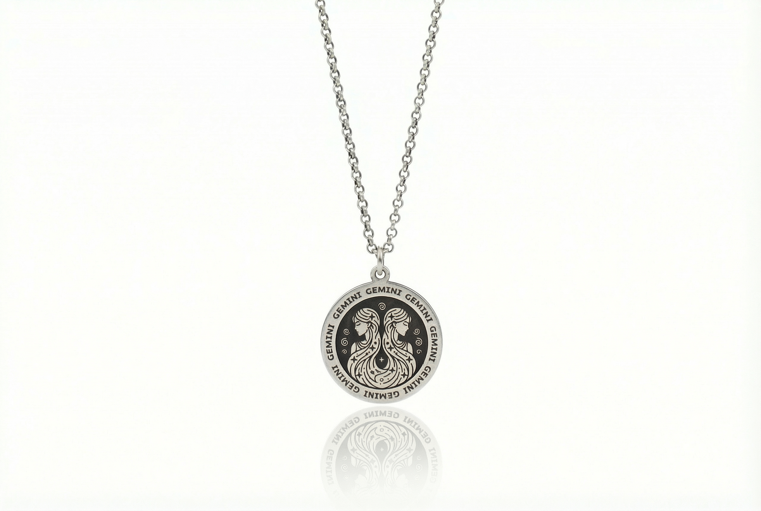 Zodiac Gemini Coin Pendant