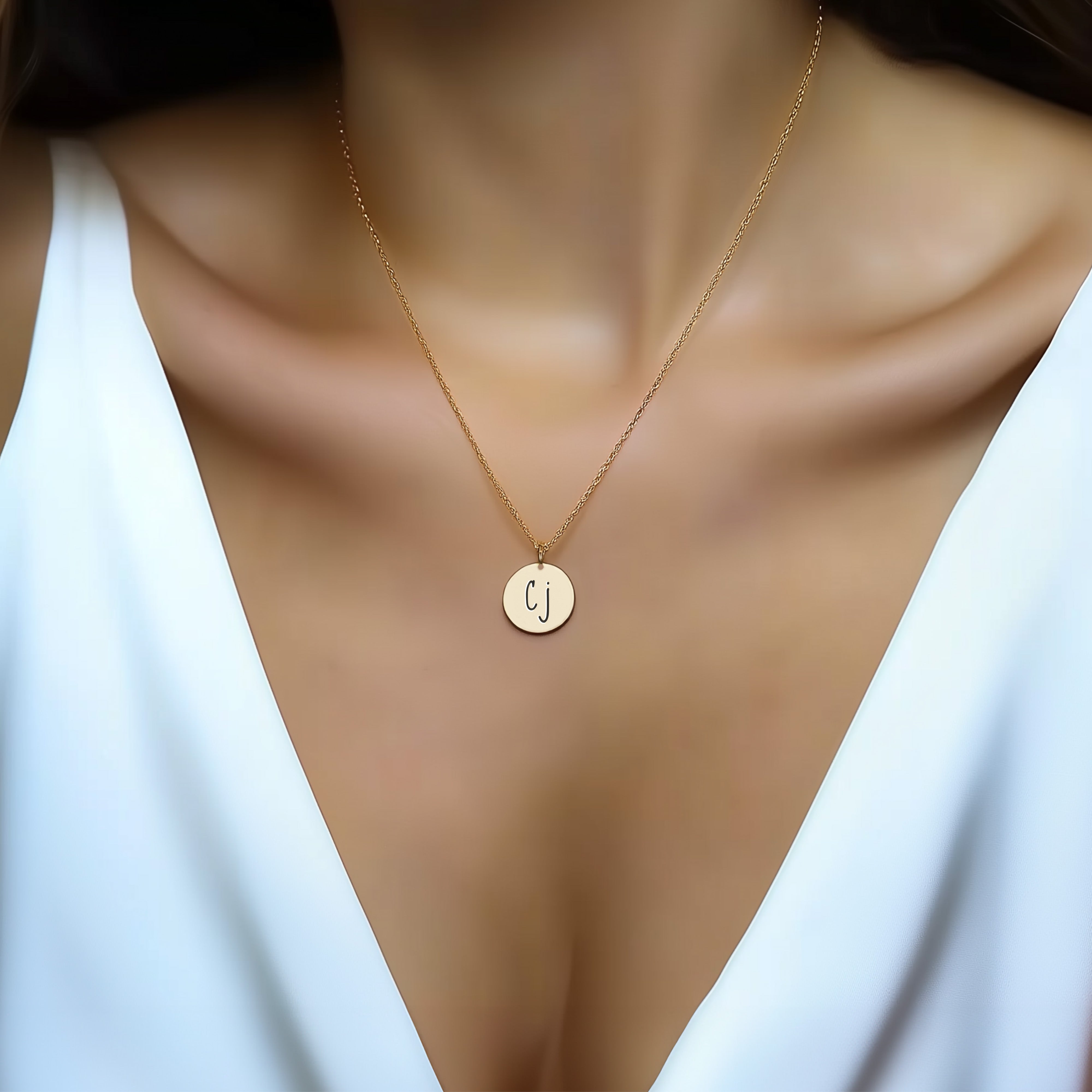 Engraved Letter Necklace