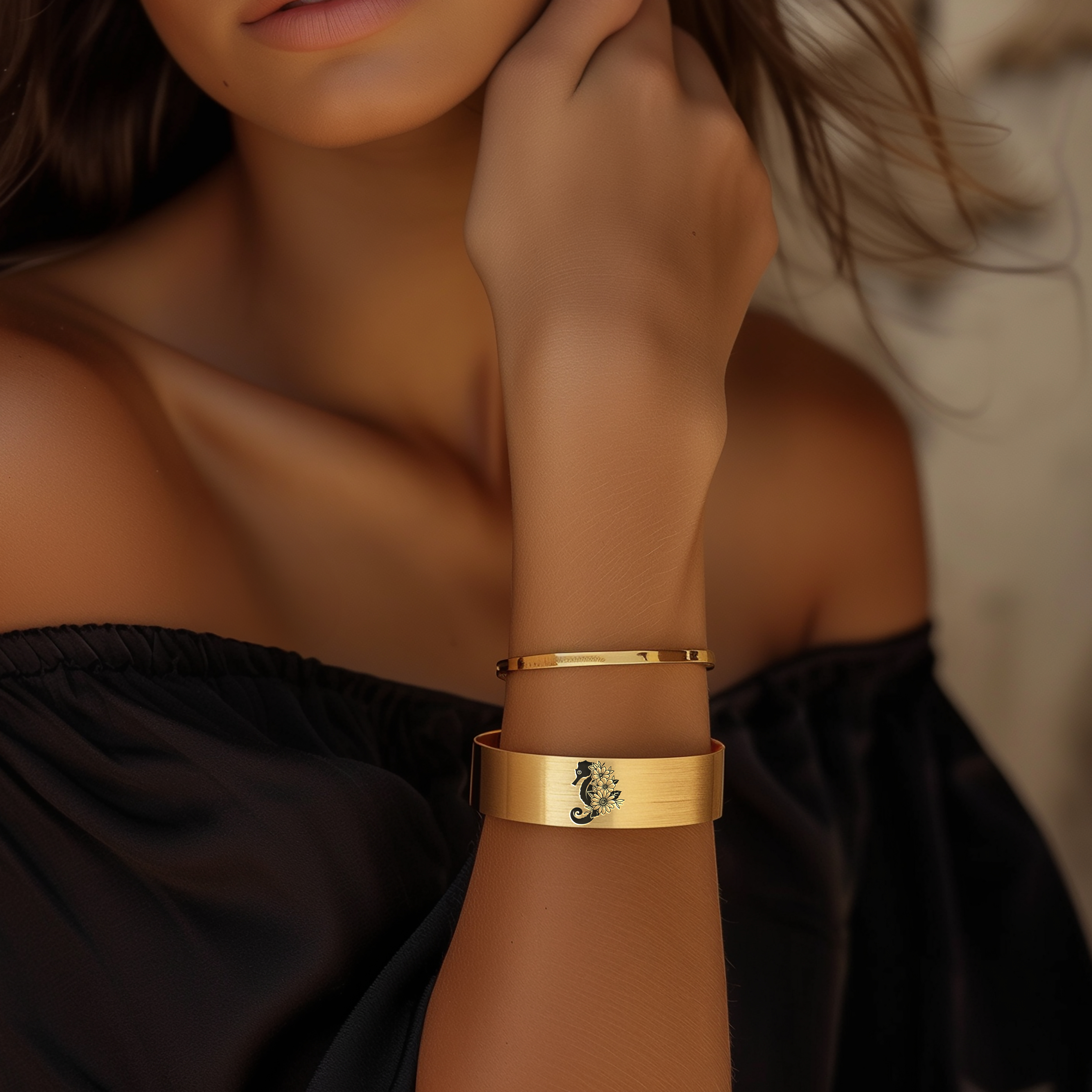 14k Gold Sea Horse Bracelet