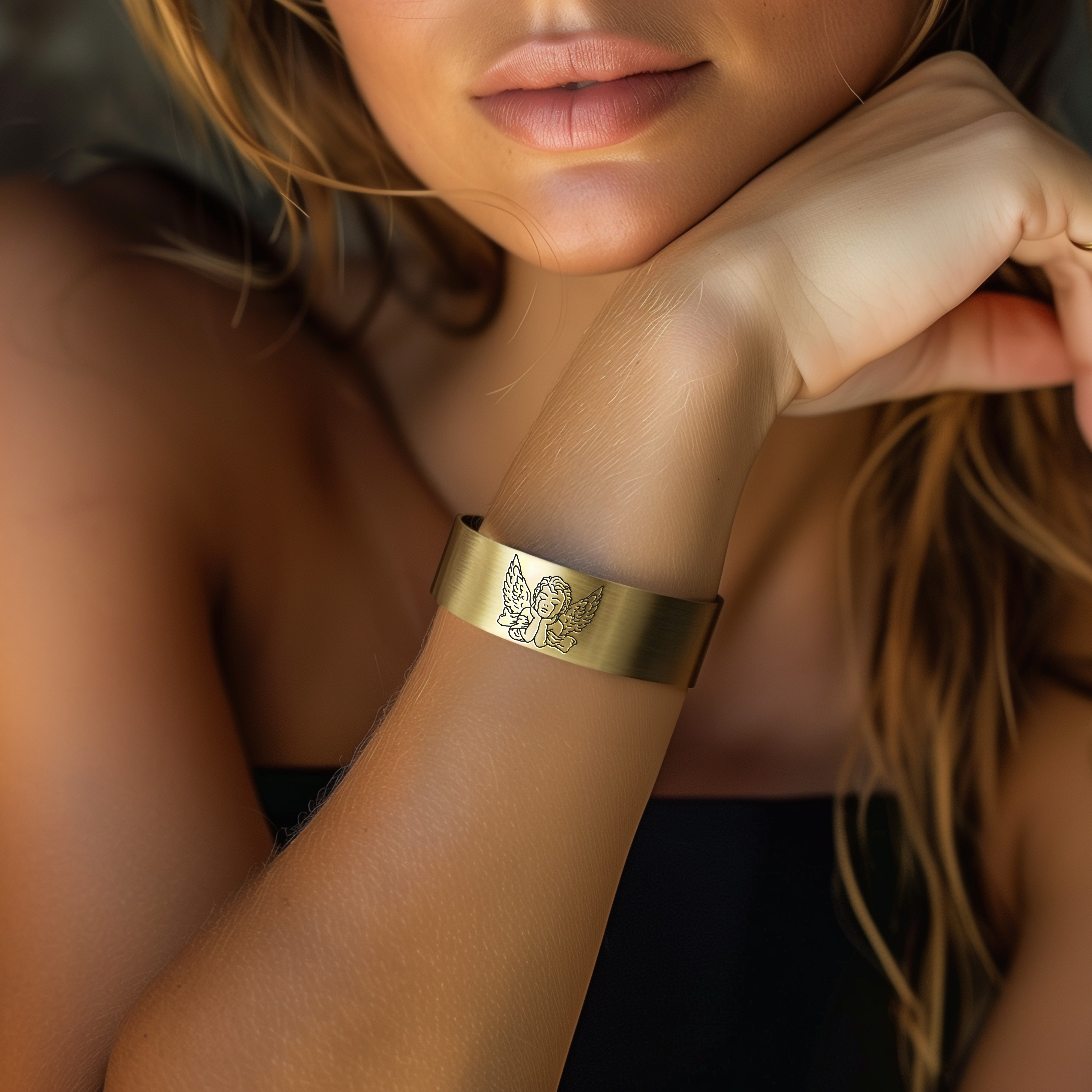 Cute Cupid Engraved Bracelet