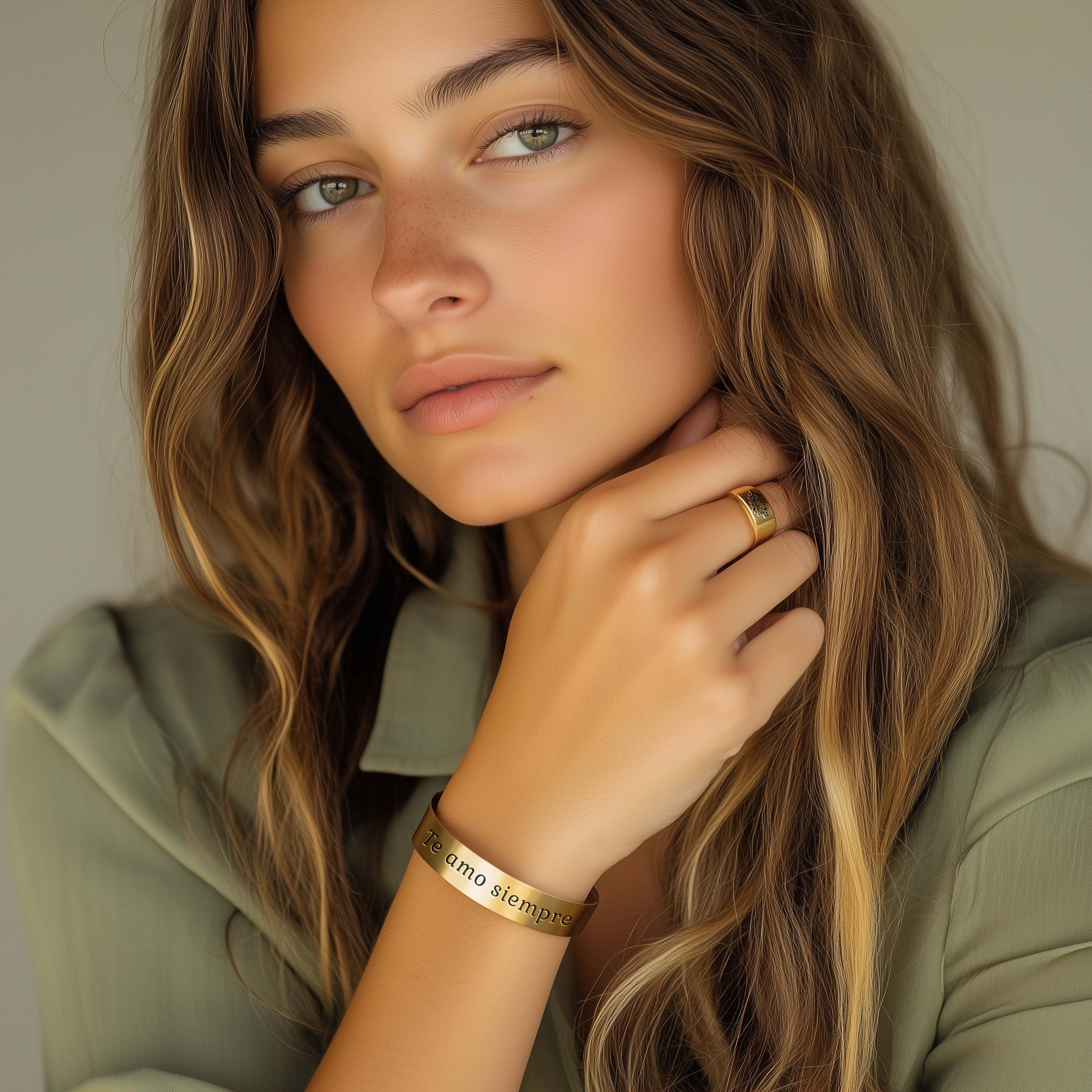 Engraved Spanish Text Bracelet