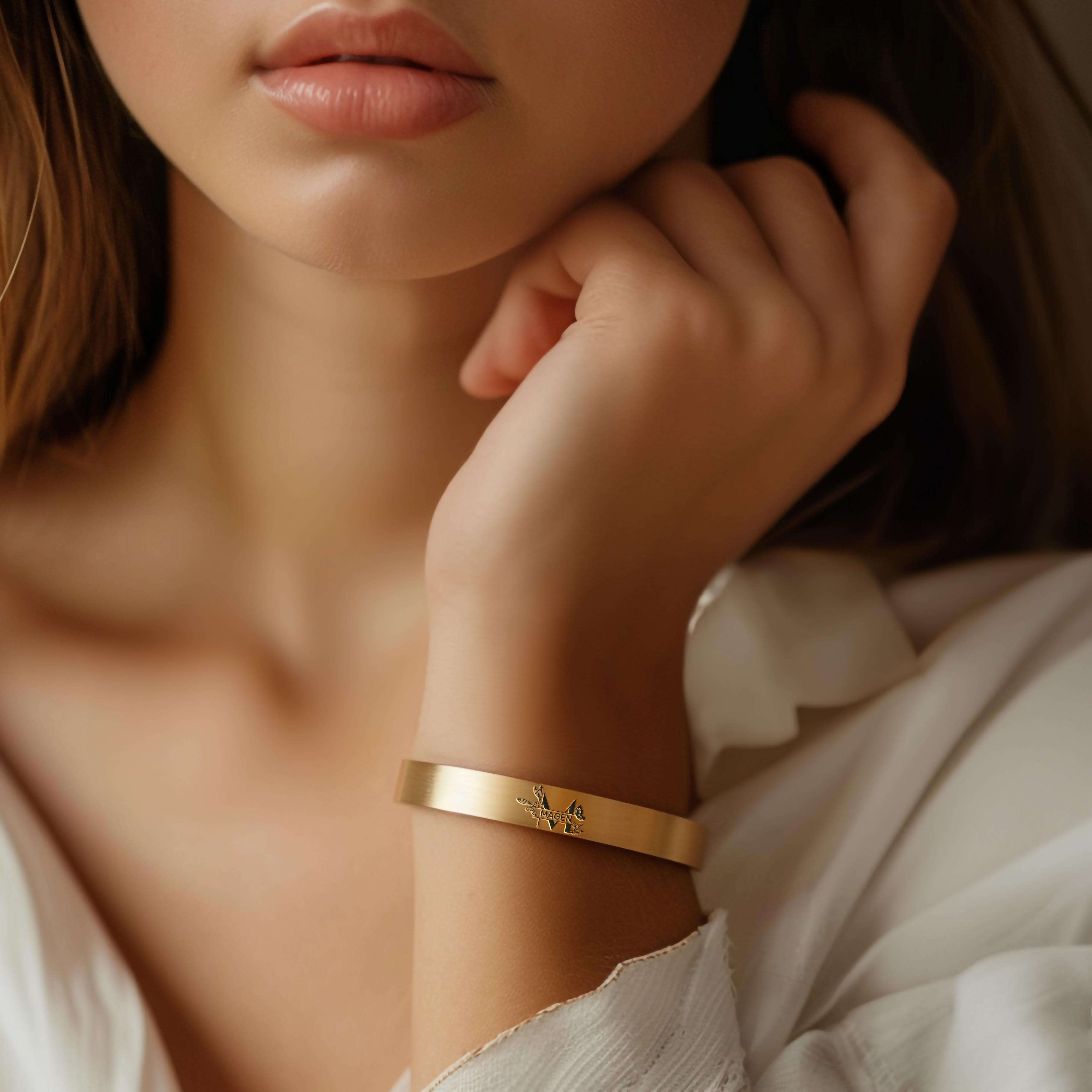 Name Initial Gold Bracelet