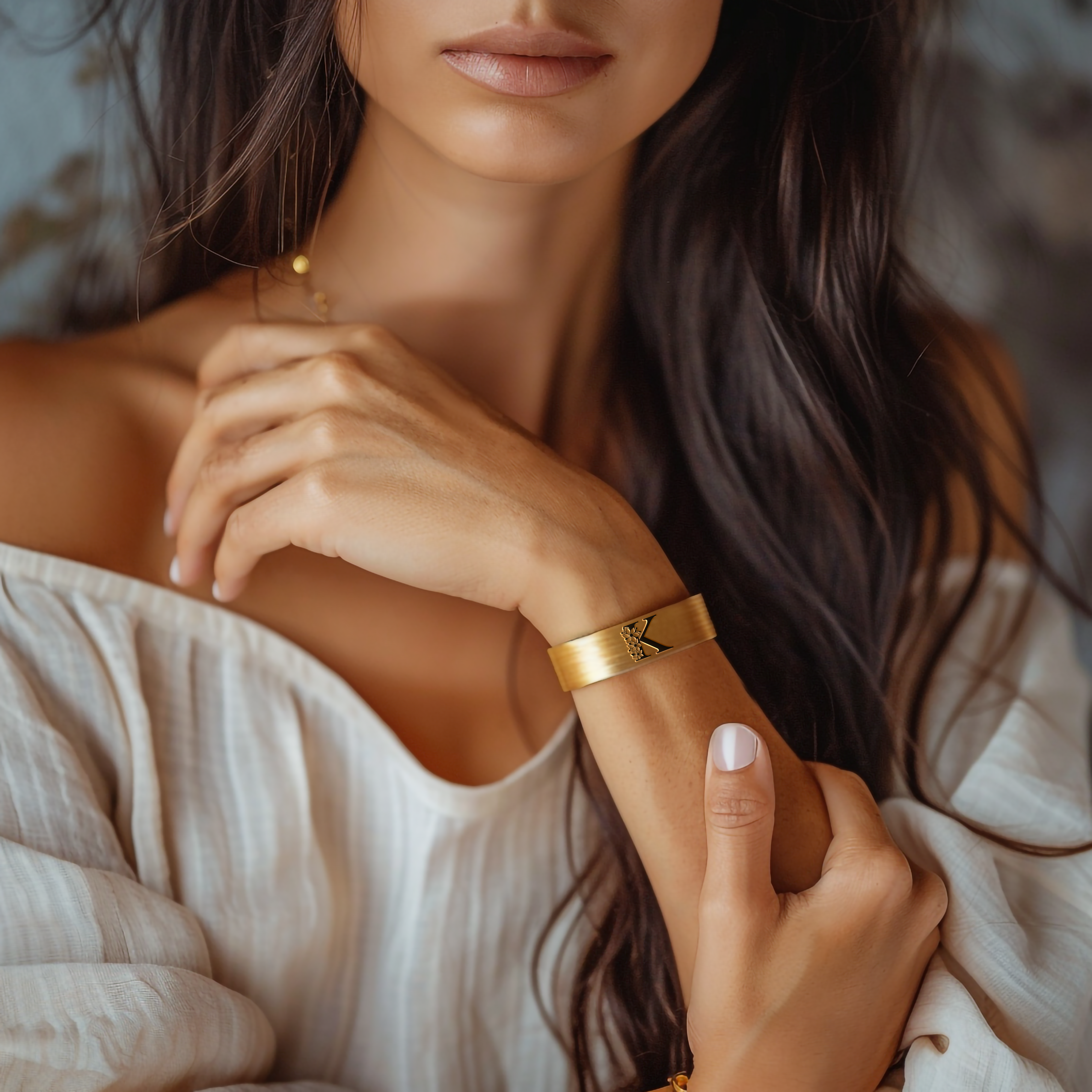 Name Initial Bracelet