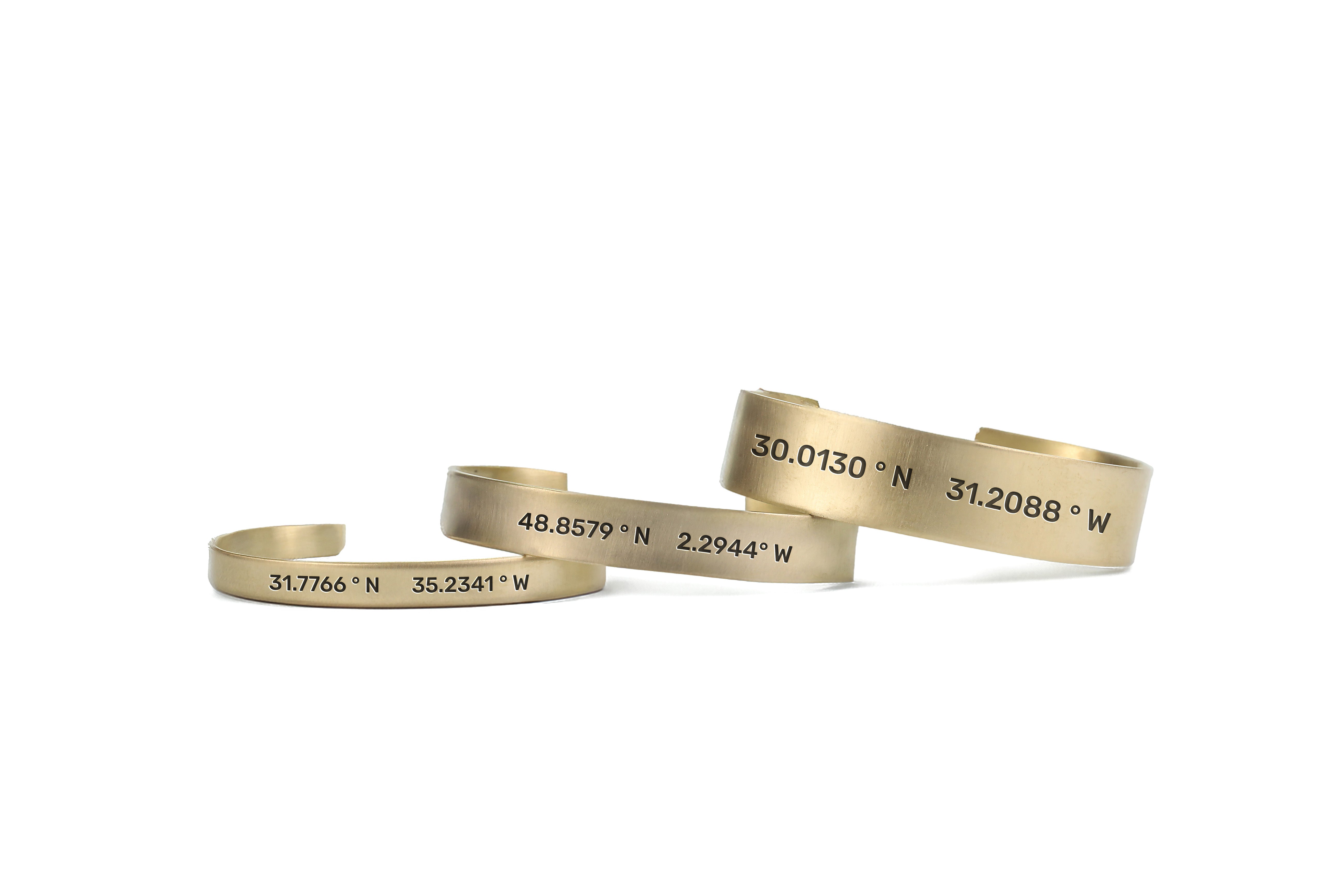 Custom Coordinates Gold Bracelet