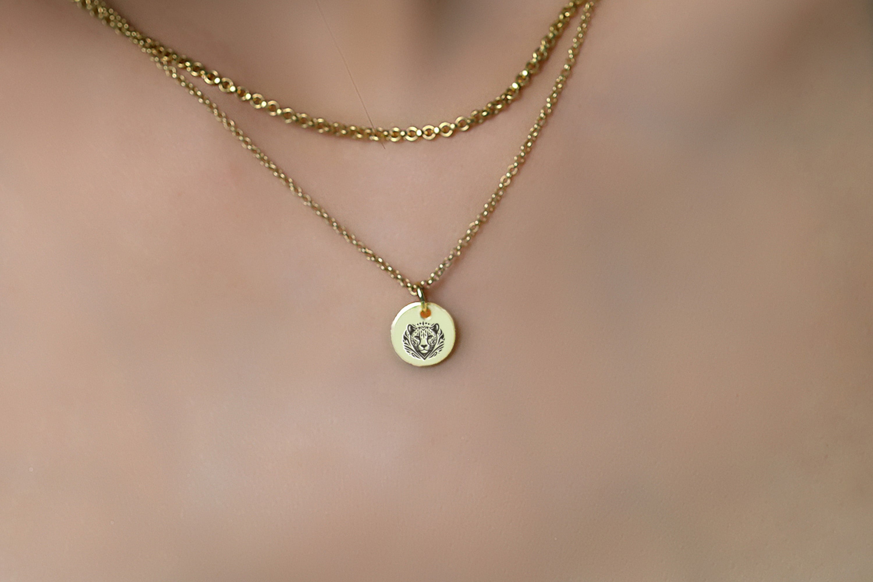 14k Gold Jaguar Necklace