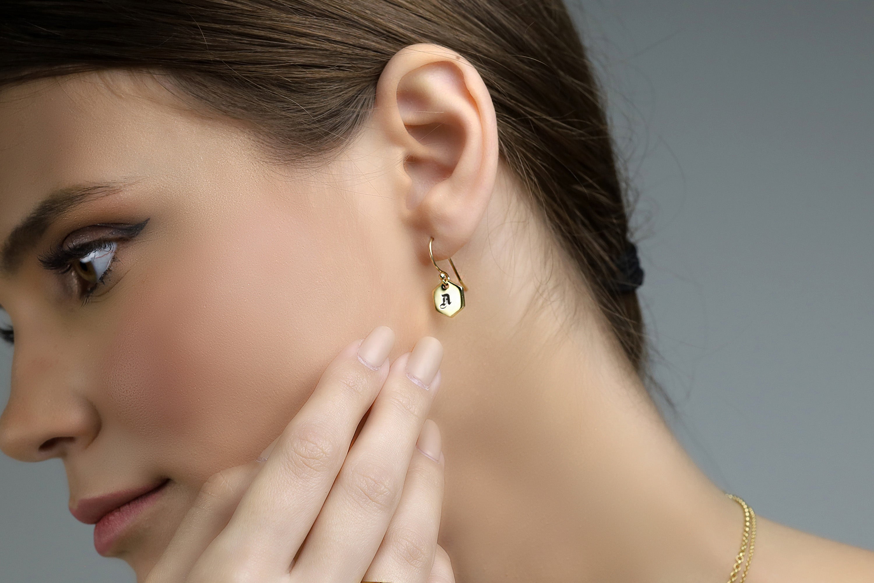 14k Gold Gothic Earrings