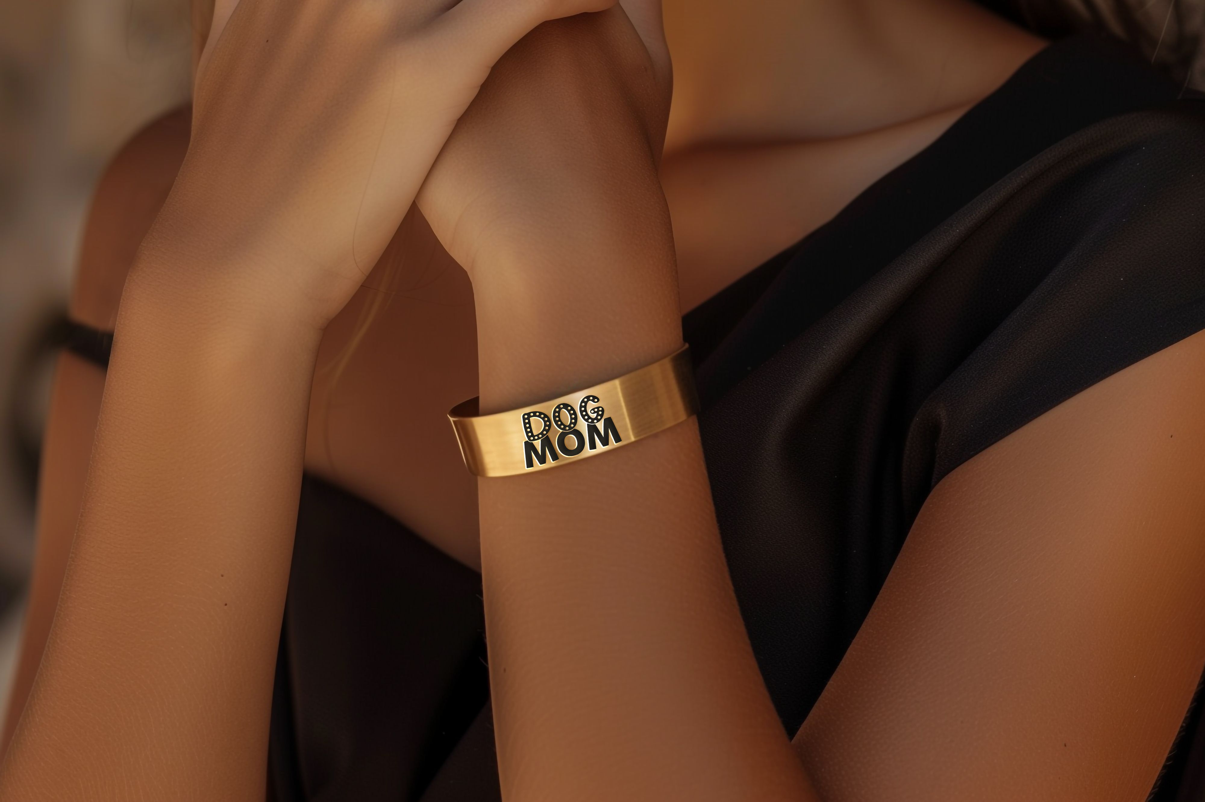 24k Gold Dog Mom Bracelet