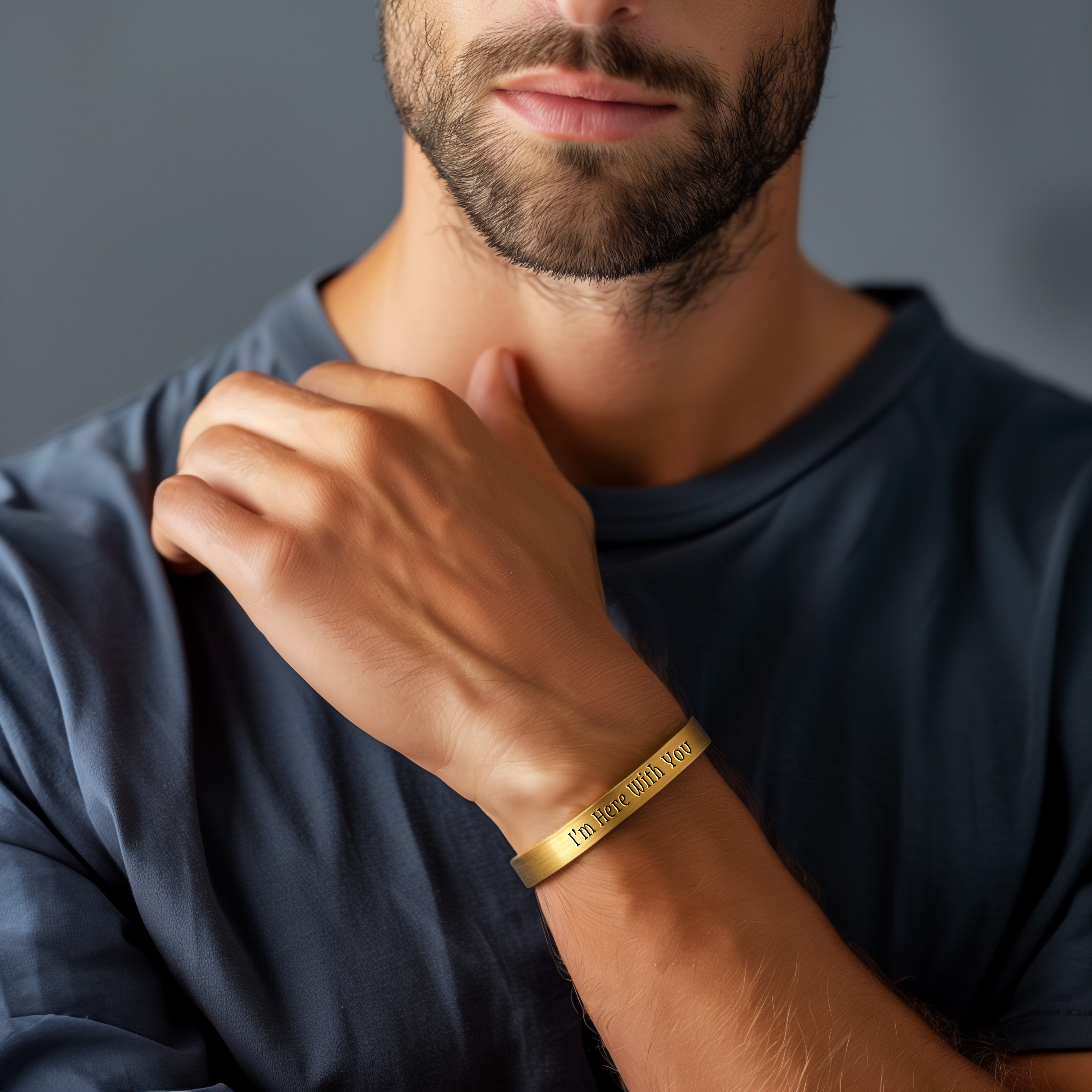 Men Open Cuff Bracelet